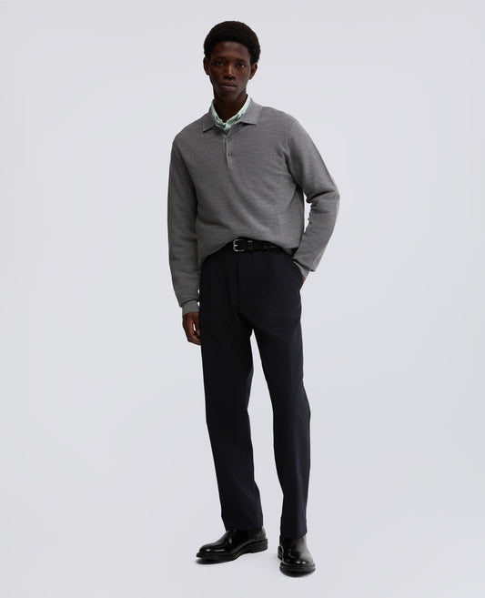 POLO IN LANA-GRIGIO-GREY-GRIS-GRAU-GRIS