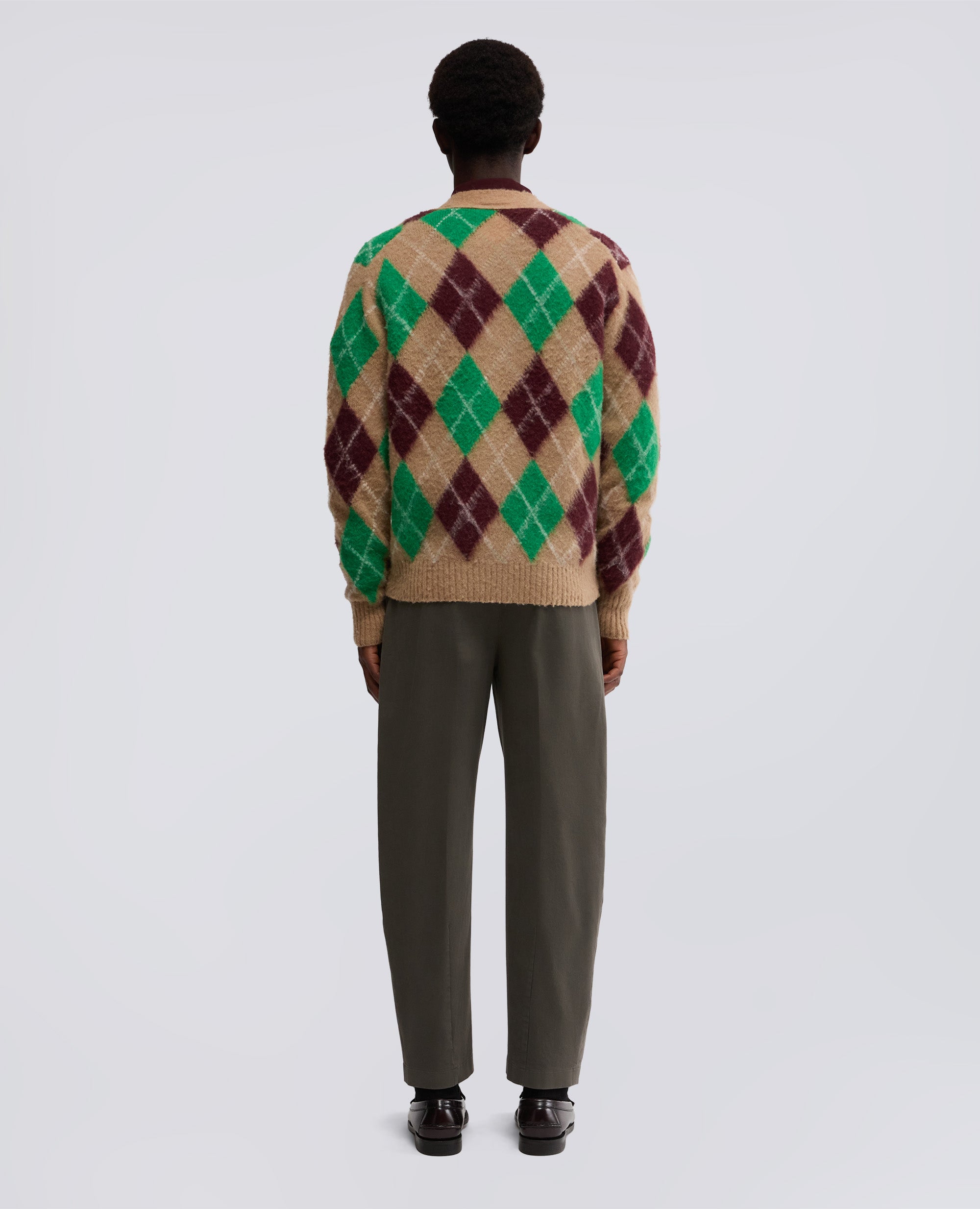 CARDIGAN IN LANA SHETLAND-CAMMELO-CAMMELO-CAMMELO-CAMMELO-CAMMELO