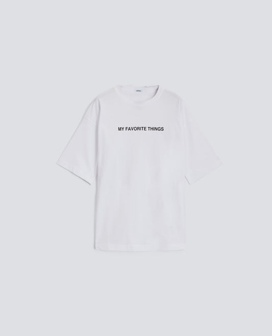 T-SHIRT IN COTONE CON STAMPA-BIANCO-WHITE-BLANCO-WEISS-BLANC
