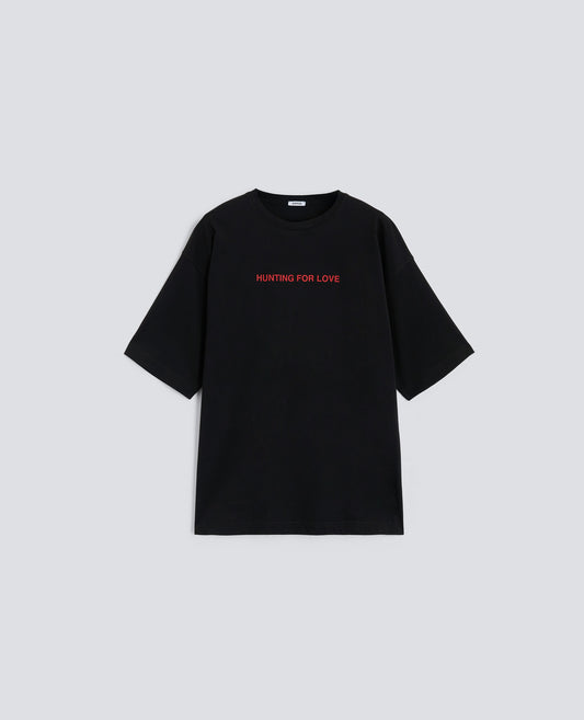 T-SHIRT IN JERSEY CON STAMPA-NERO-BLACK-NEGRO-SCHWARZ-NOIR
