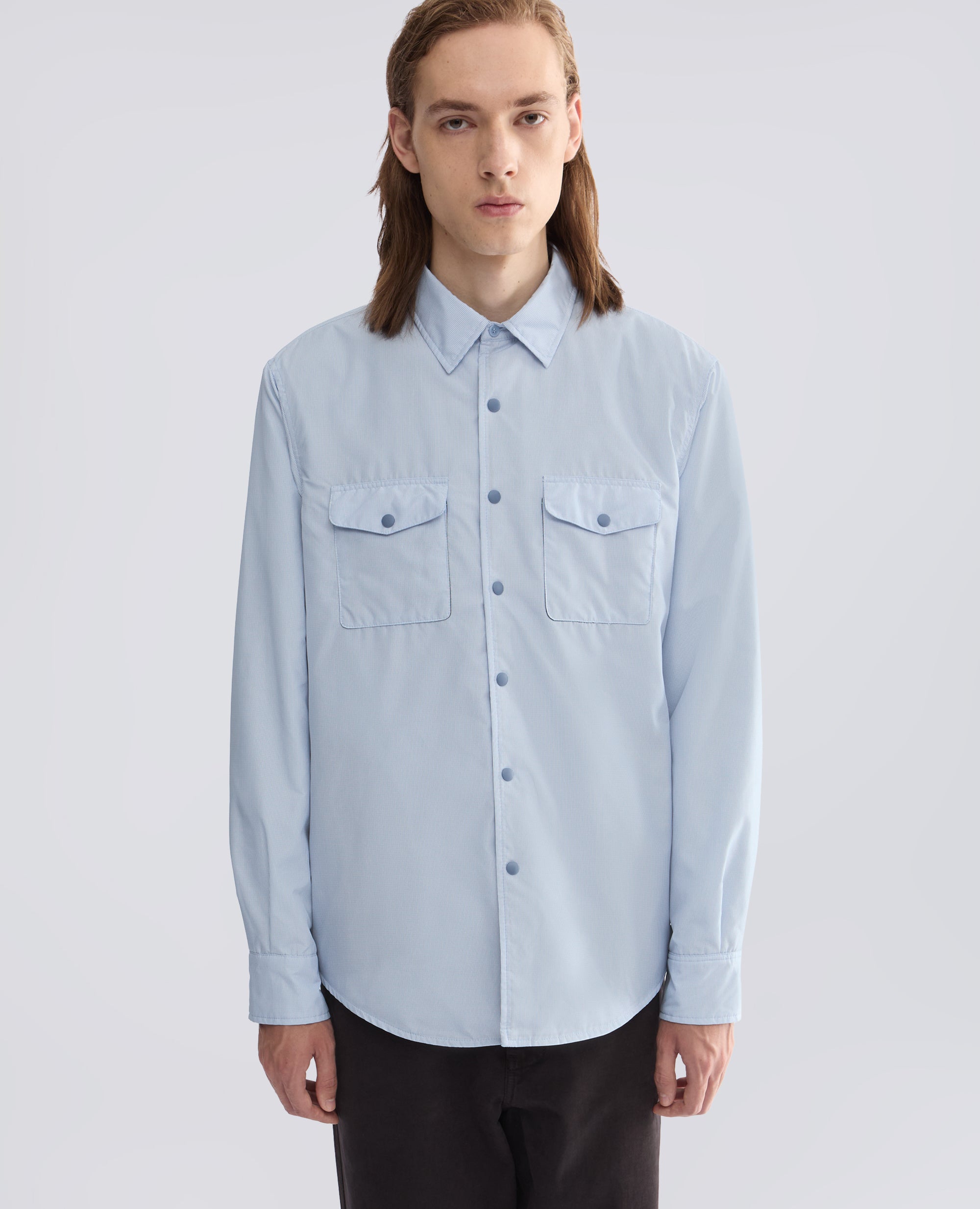 CAMISA 13PIU' <HERE IS THE SEA> - AZUL - ASPESI