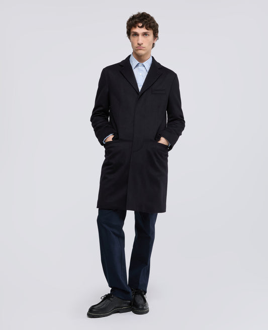 CAPPOTTO IN LANA VERGINE E ALPACA CON OVATTA THERMORE® - BLU - ASPESI