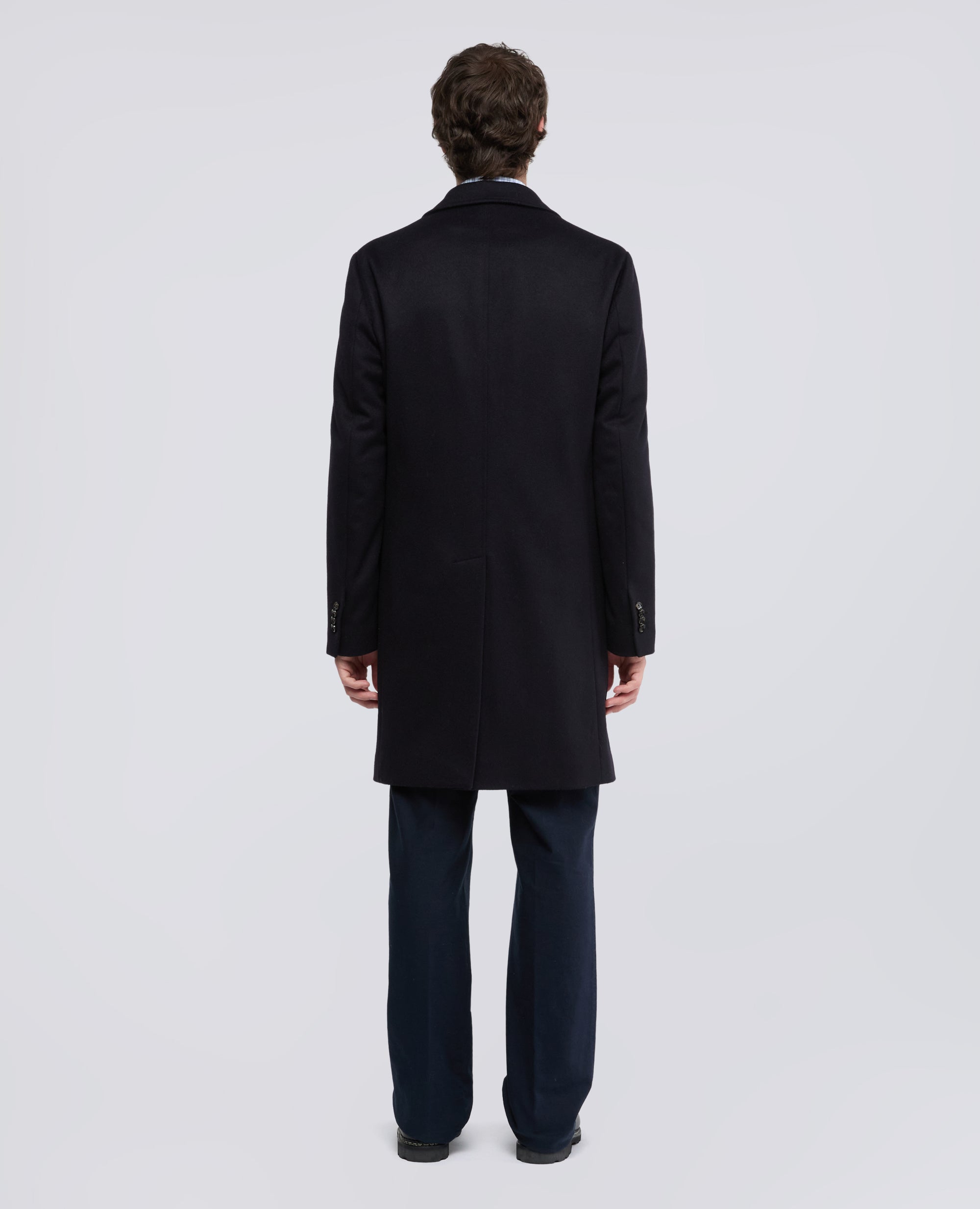 CAPPOTTO IN LANA VERGINE E ALPACA CON OVATTA THERMORE® - BLU - ASPESI