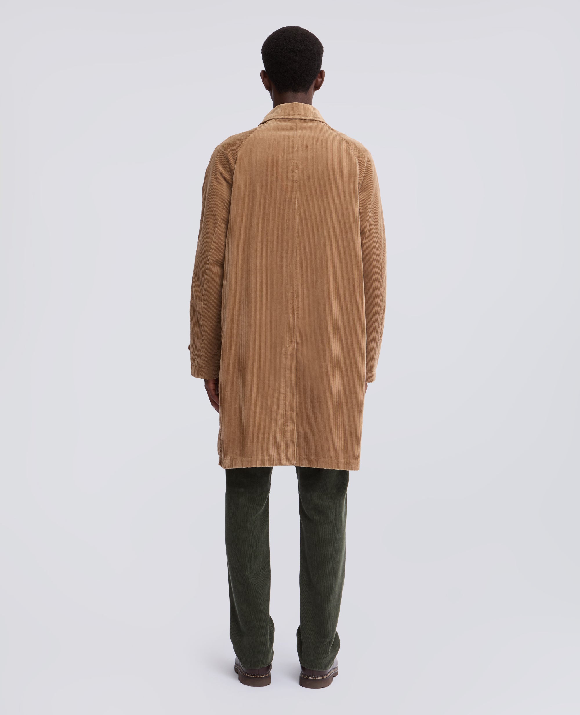 CAPPOTTO MONO PETTO IN VELLUTO DI COTONE A COSTE INGLESE - BEIGE - ASPESI