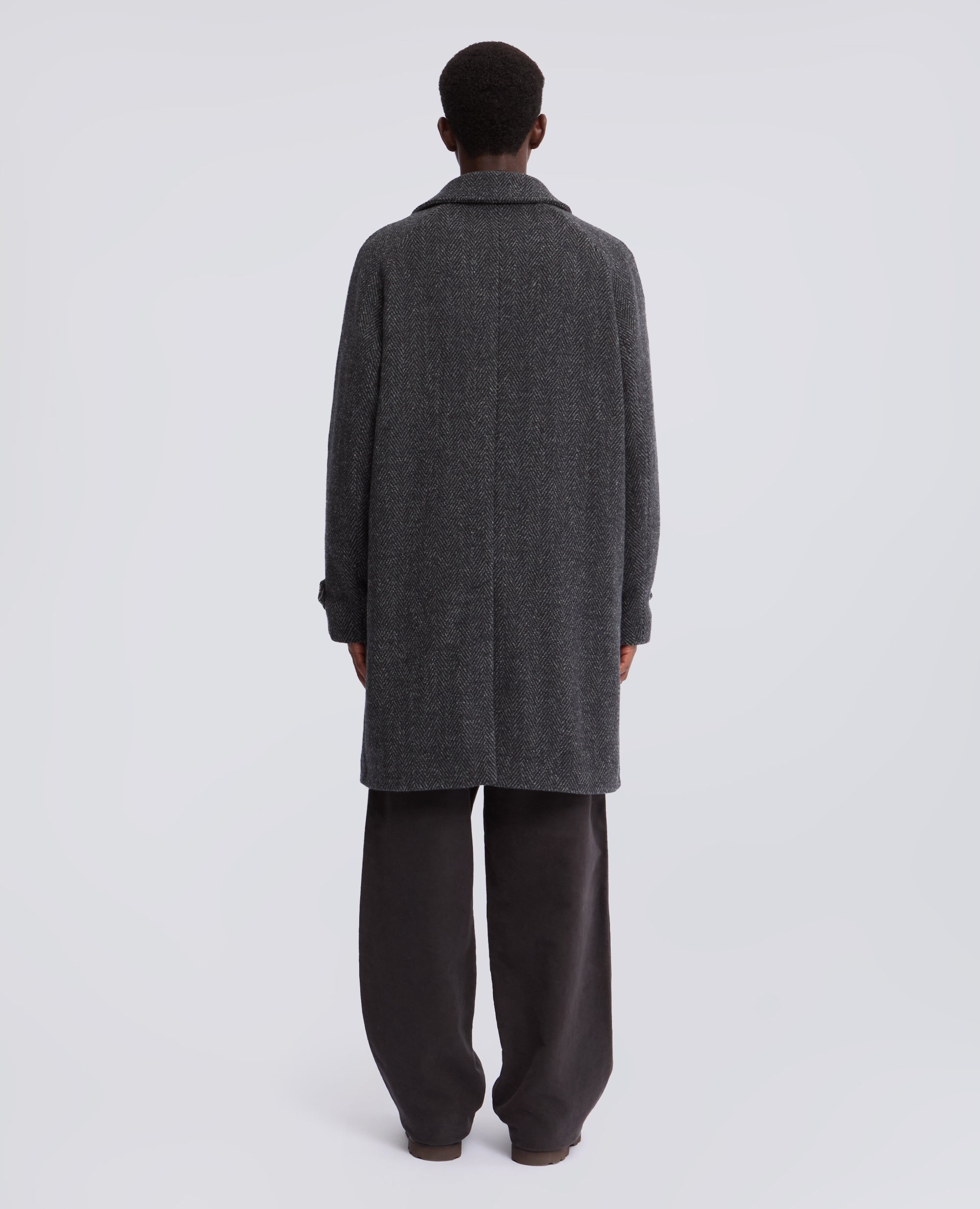 CAPPOTTO IN LANA GARZATA BOUCLE - GRIGIO - ASPESI