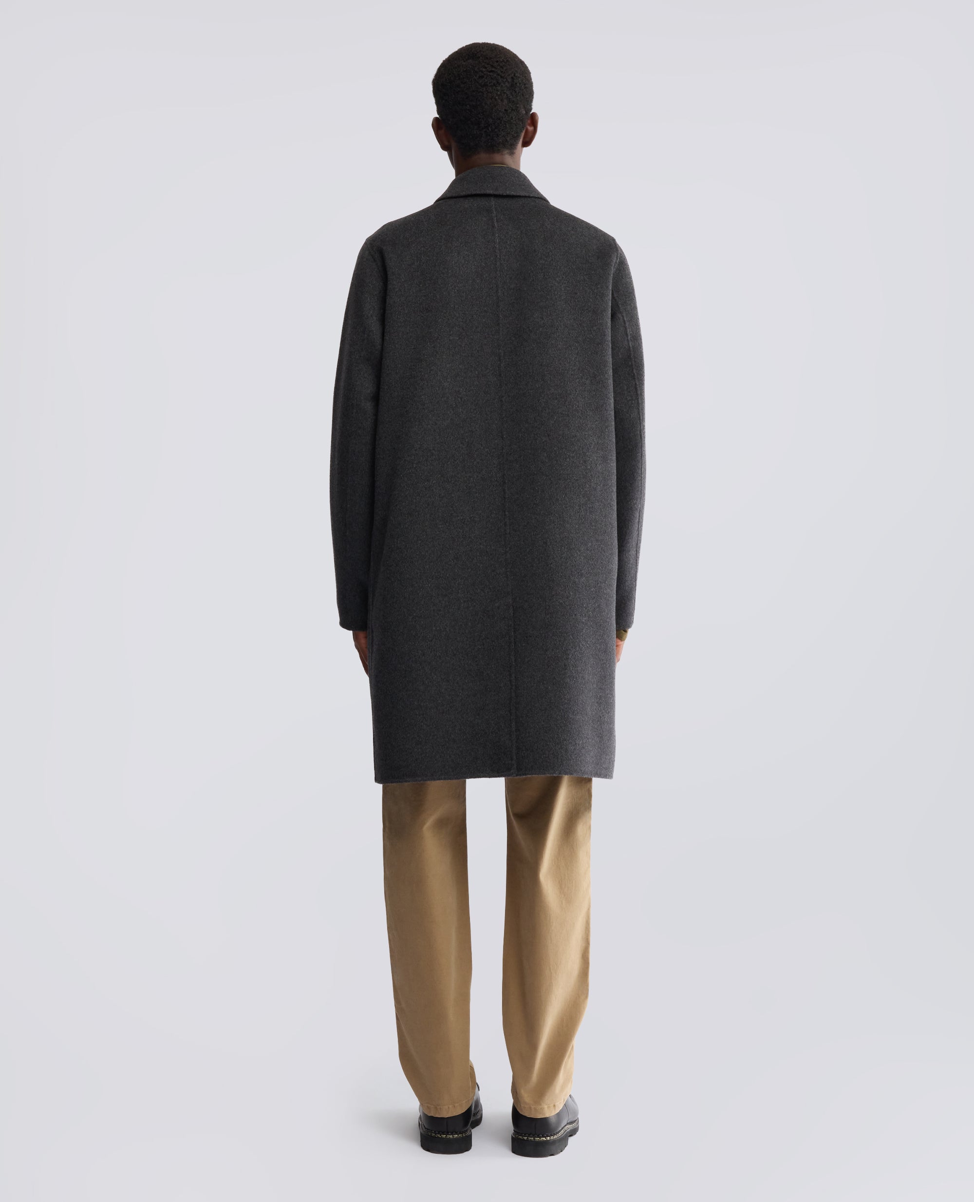 SINGLE-BREASTED -NEW VIRTUOSO- DOUBLE-FACED WOOL COAT - GREY - ASPESI