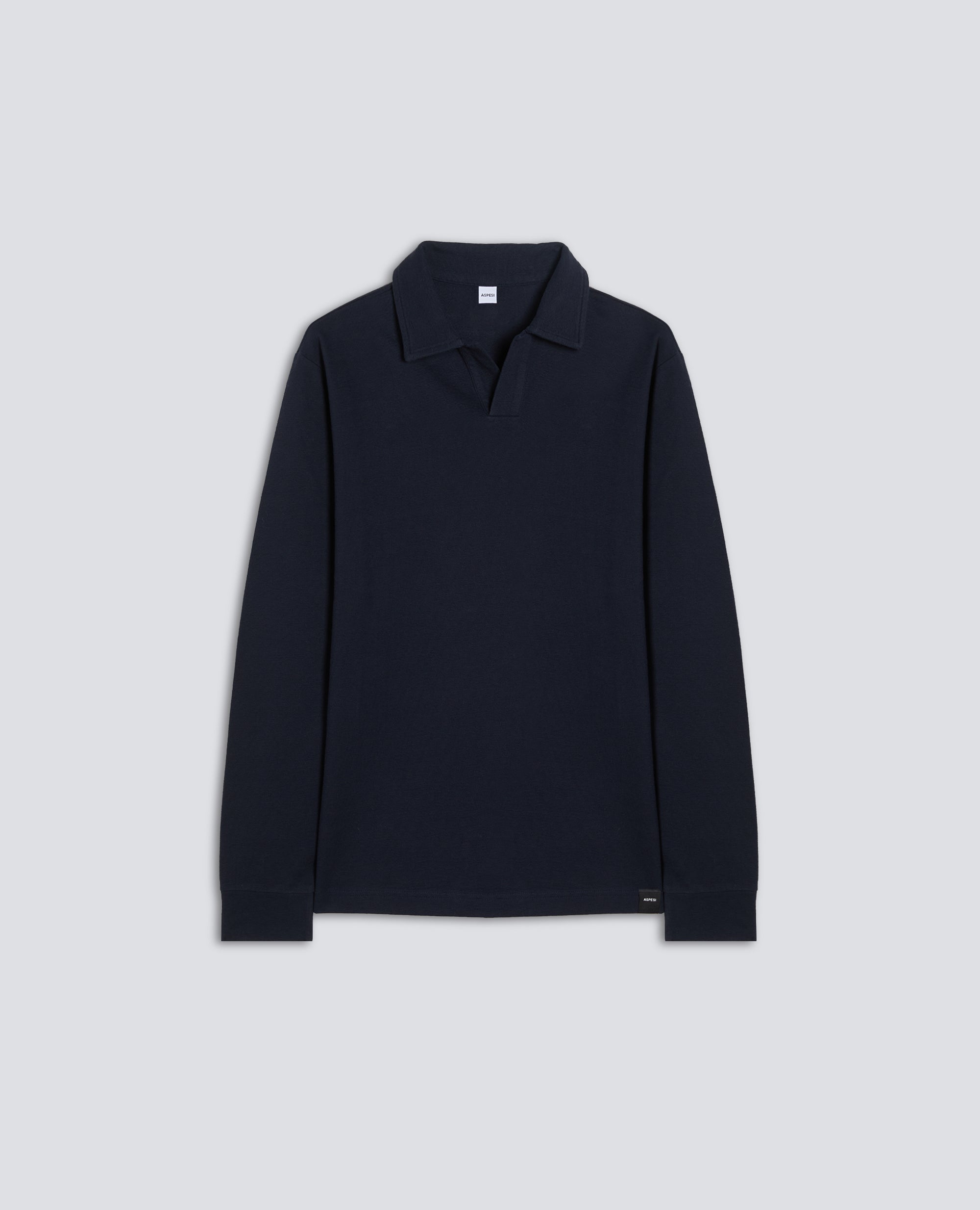 POLO IN JERSEY DI COTONE - BLU - ASPESI
