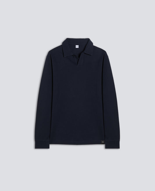POLO IN JERSEY DI COTONE - BLU - ASPESI