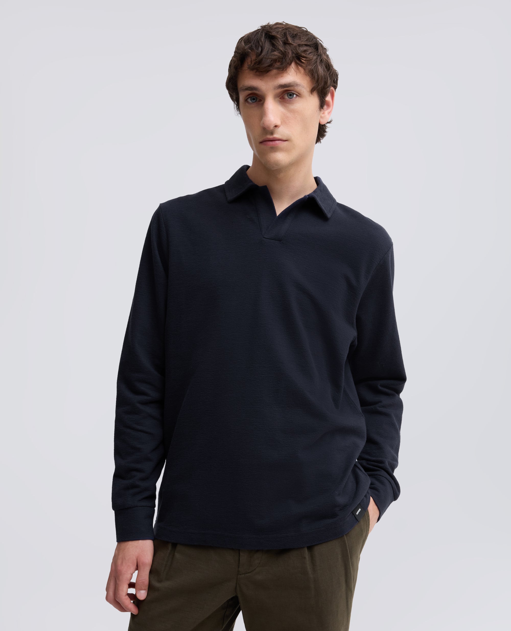 POLO IN JERSEY DI COTONE - BLU - ASPESI