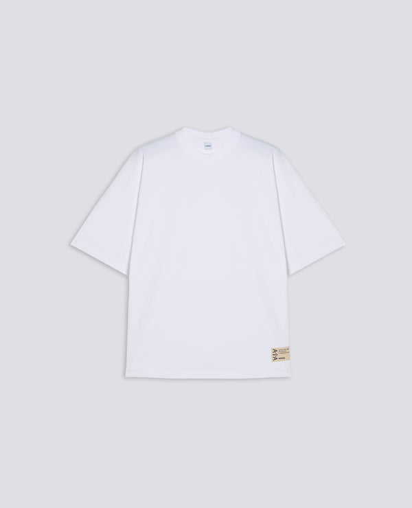 T-SHIRT IN JERSEY DI COTONE-BIANCO-WHITE-BLANCO-WEISS-BLANC