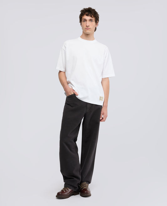 T-SHIRT IN JERSEY DI COTONE TINTO CAPO - BIANCO