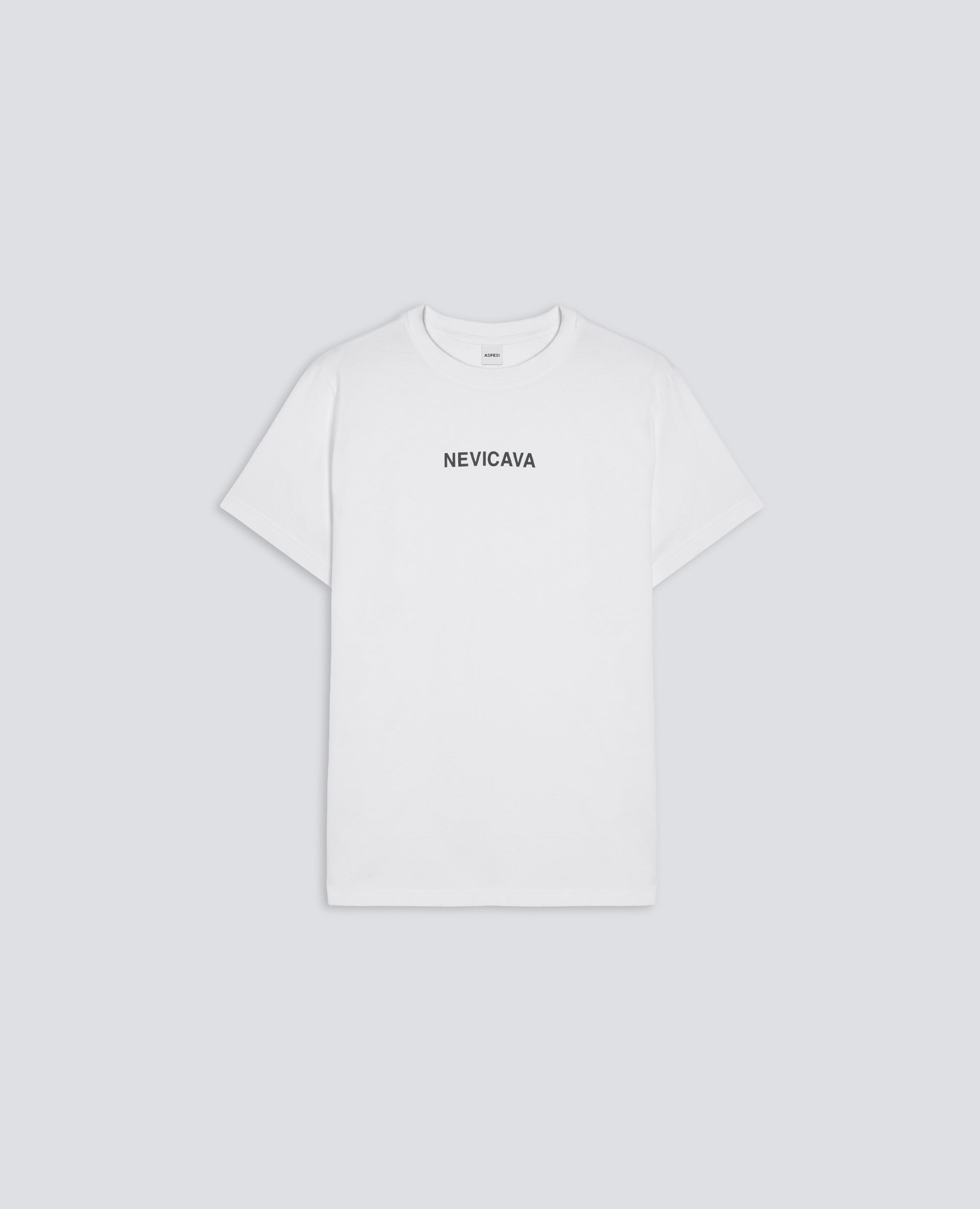 T-SHIRT IN JERSEY DI COTONE CON STAMPA -NEVICAVA- - BIANCO - ASPESI