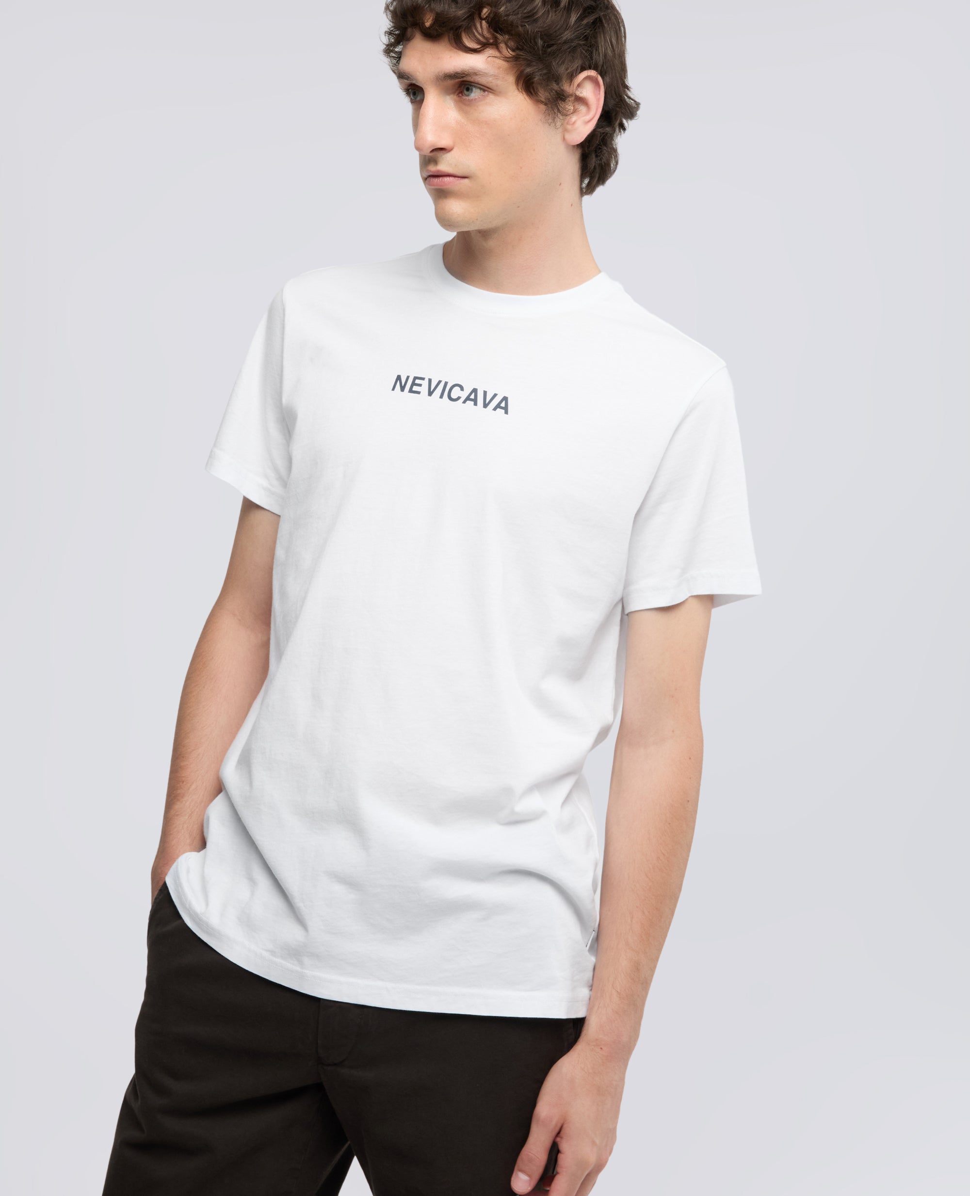 T-SHIRT IN JERSEY DI COTONE CON STAMPA -NEVICAVA- - BIANCO - ASPESI