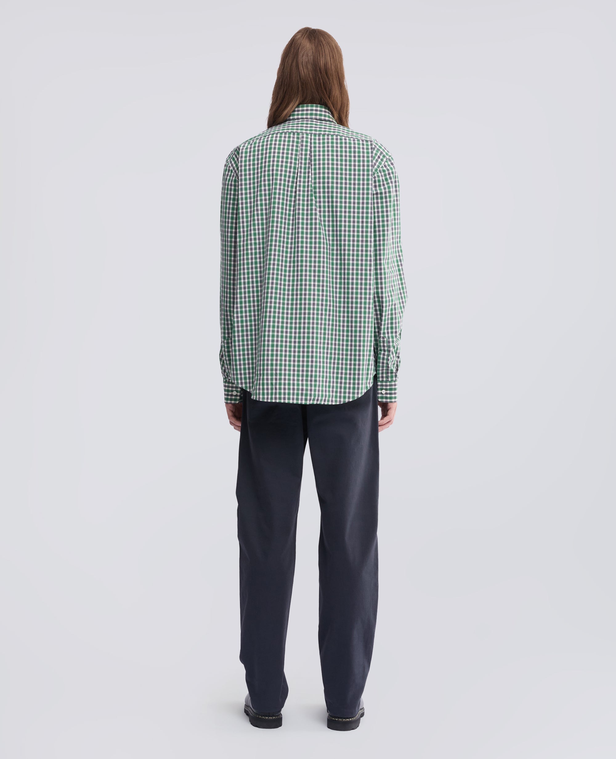 CAMICIA IN COTONE OXFORD CON COLLO BUTTON DOWN - VERDE - ASPESI