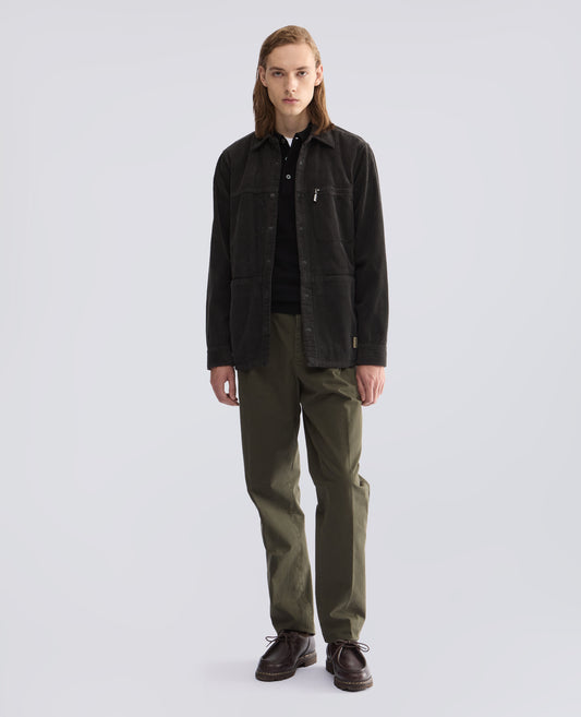 GARMENT-DYED UNLINED 500-WALE COTTON CORDUROY SHIRT - BROWN - ASPESI