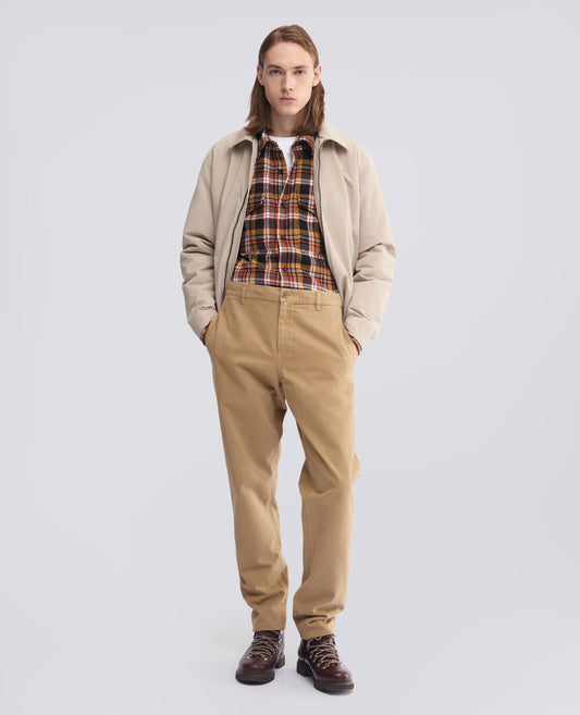 BRUSHED COTTON CHECK FLANNEL SHIRT - BROWN - ASPESI
