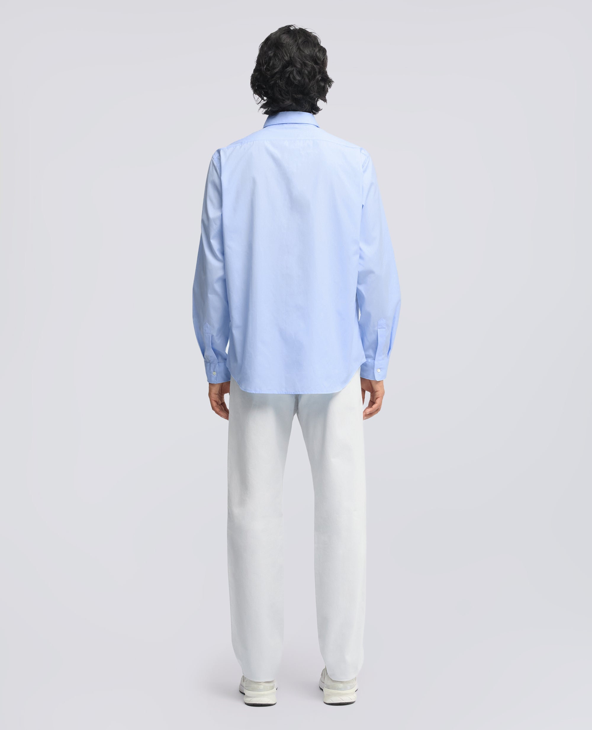 CAMICIA IN POPELINE DI COTONE SUPER FINE - BLEU CIEL - ASPESI