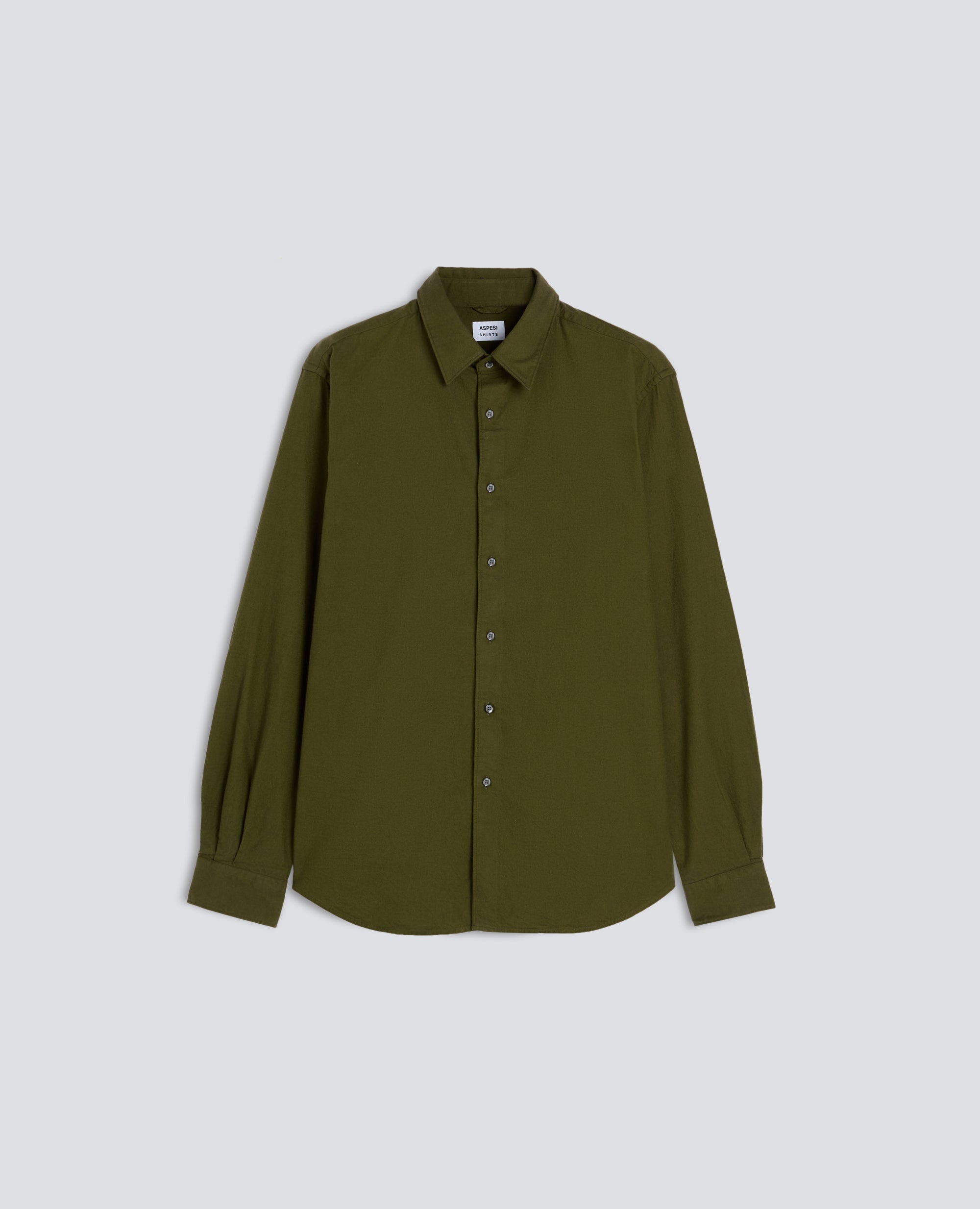 CAMICIA IN LEGGERA FLANELLA DI COTONE - MILITAIRE - ASPESI