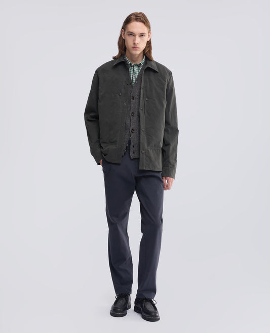 UNLINED DRY WAX CANVAS SHIRT - GREY - ASPESI