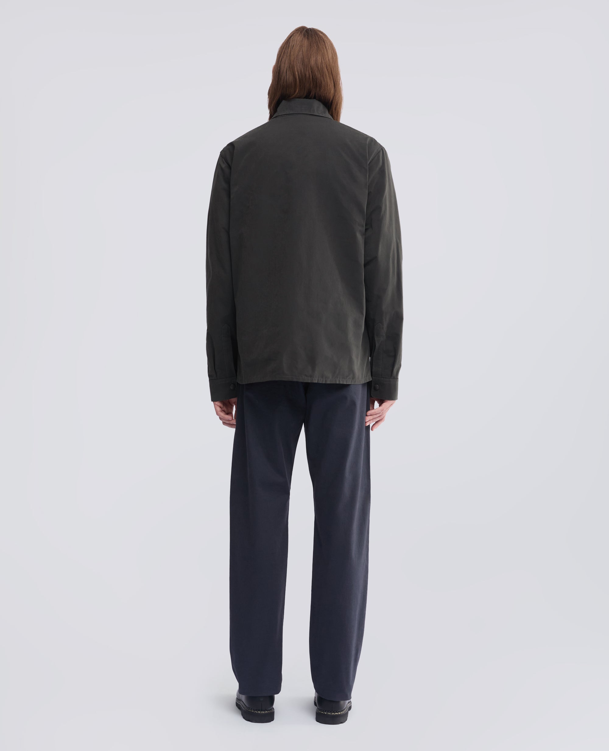 CAMISA SIN FORRO DE LONA DRY WAX - GRIS - ASPESI