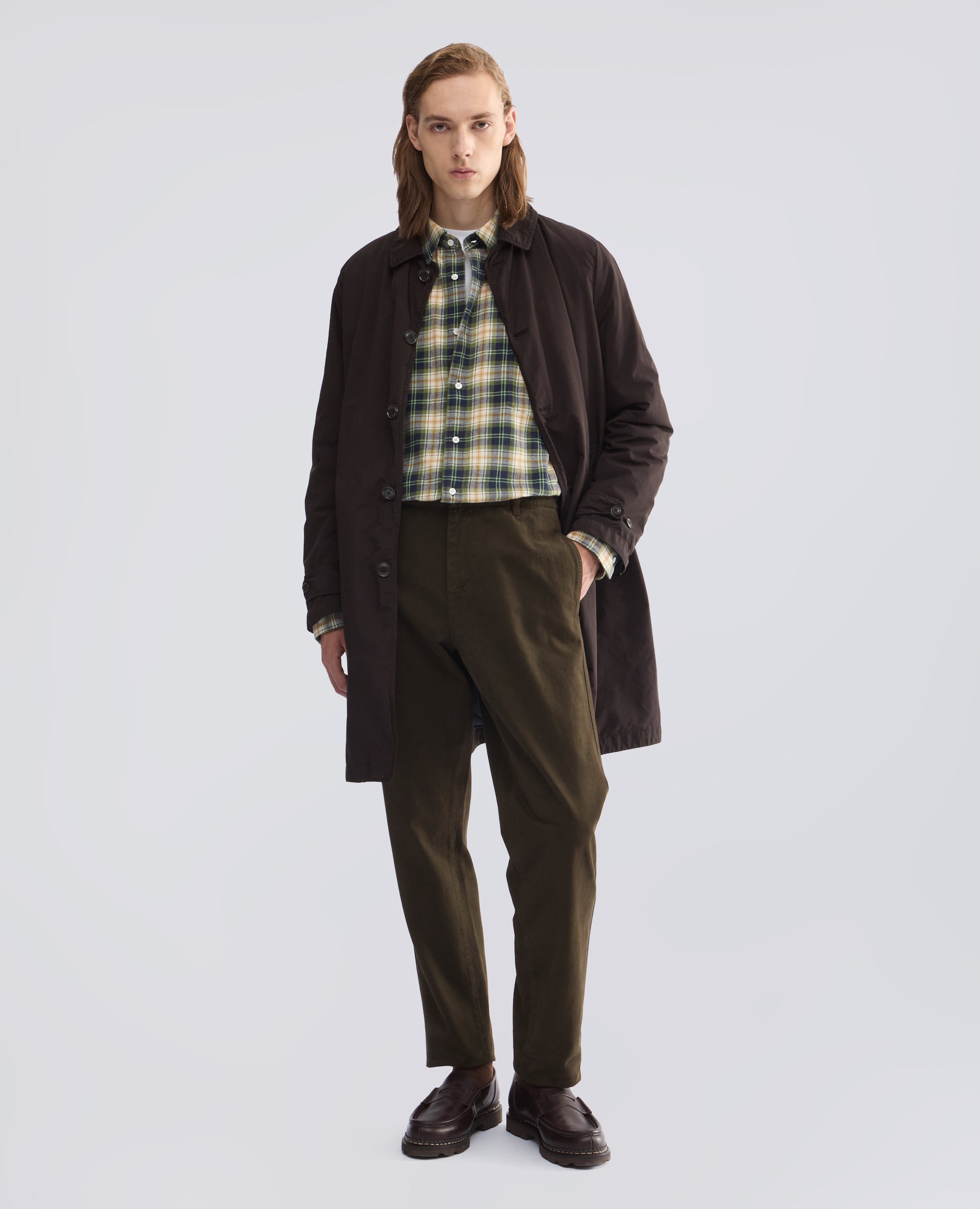 CAMICIA IN FLANELLA DI COTONE - VERDE - ASPESI