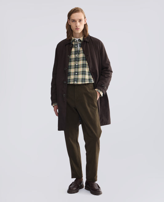 CAMISA DE FRANELA DE ALGODON - VERDE - ASPESI