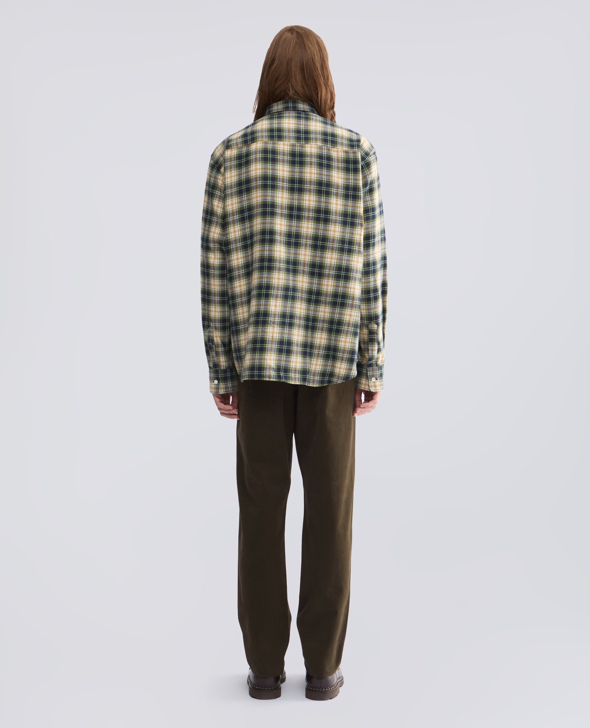 CAMICIA IN FLANELLA DI COTONE - VERDE - ASPESI