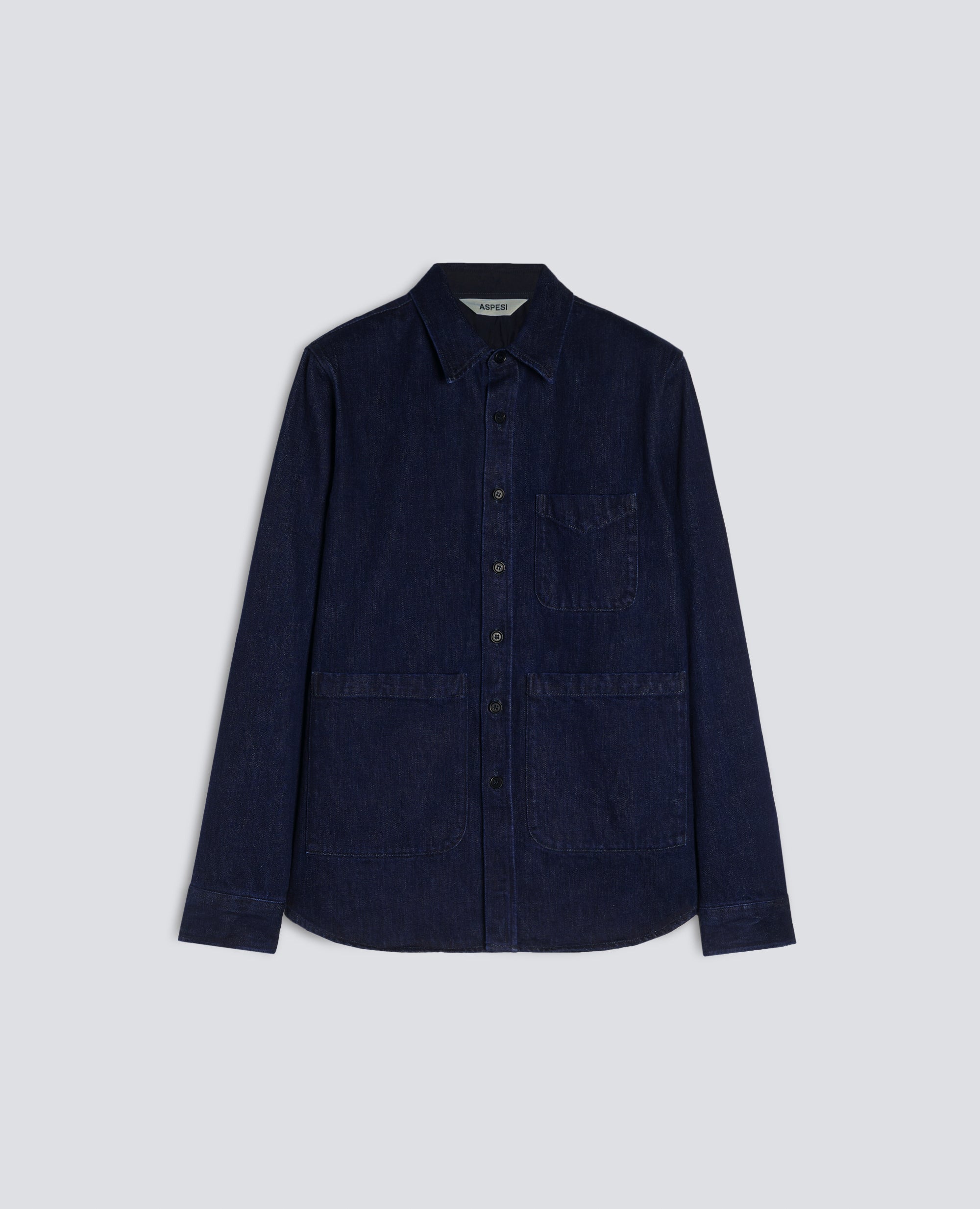 CAMICIA UTILITY IN DENIM DI COTONE - BLU - ASPESI