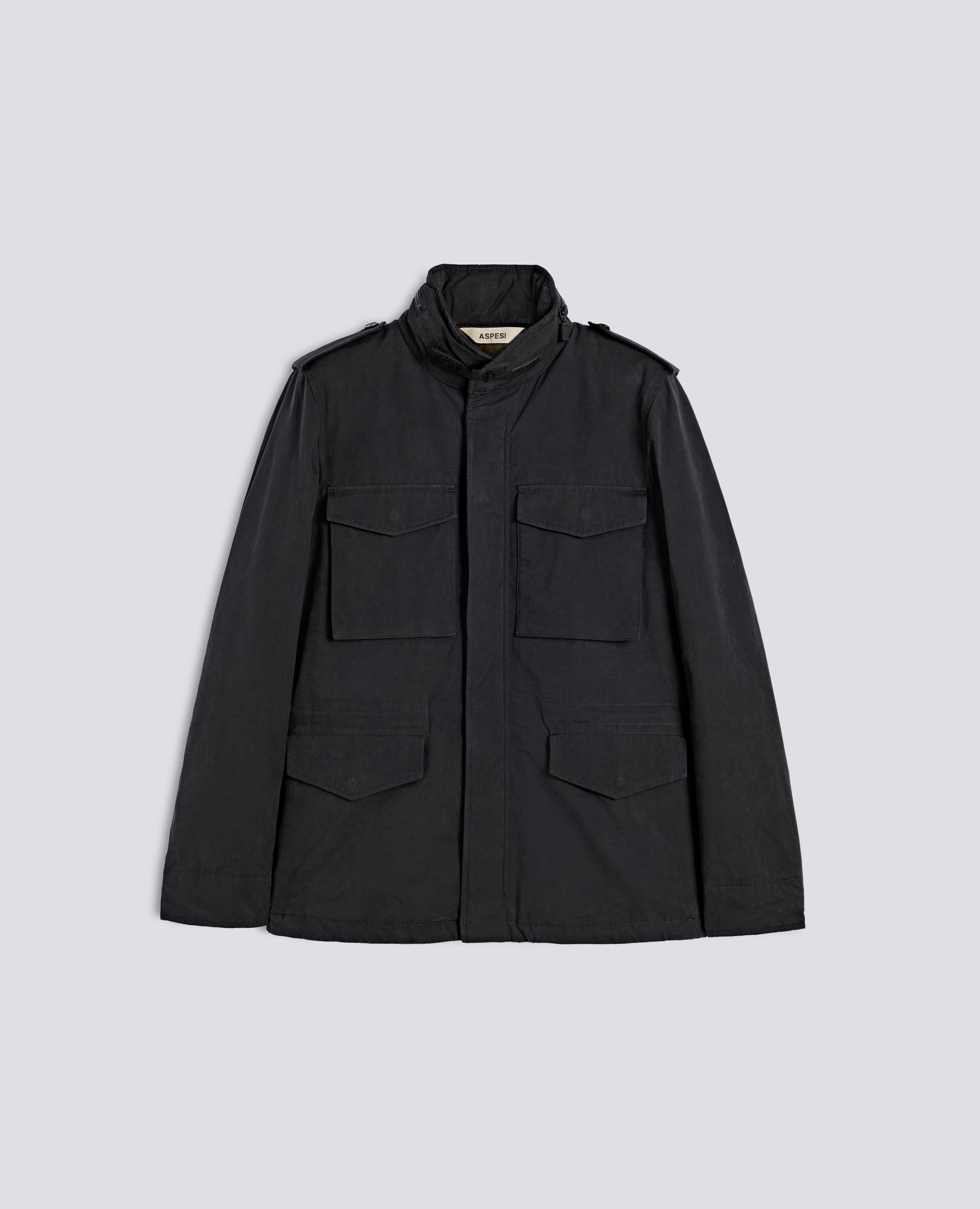 MINI FIELD JACKET IN TELA DRY WAX CON OVATTA THERMORE® - BLU - ASPESI