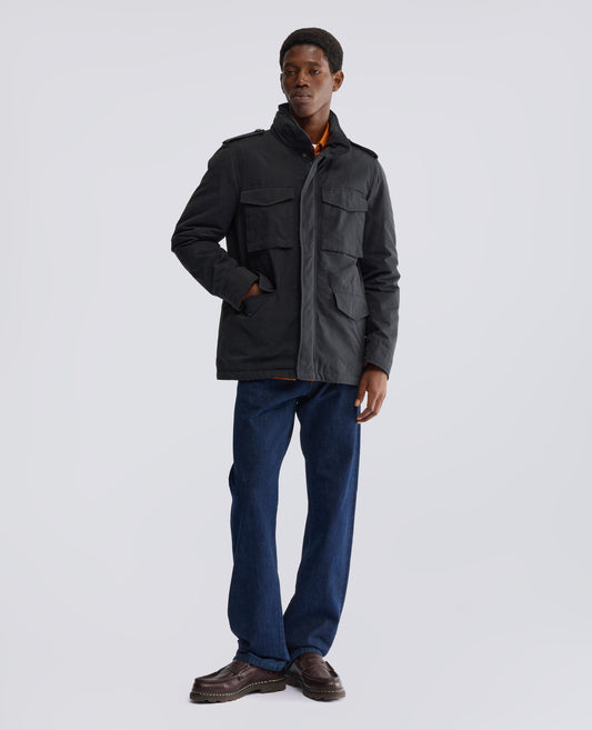 MINI FIELD JACKET IN TELA DRY WAX CON OVATTA THERMORE® - BLU - ASPESI