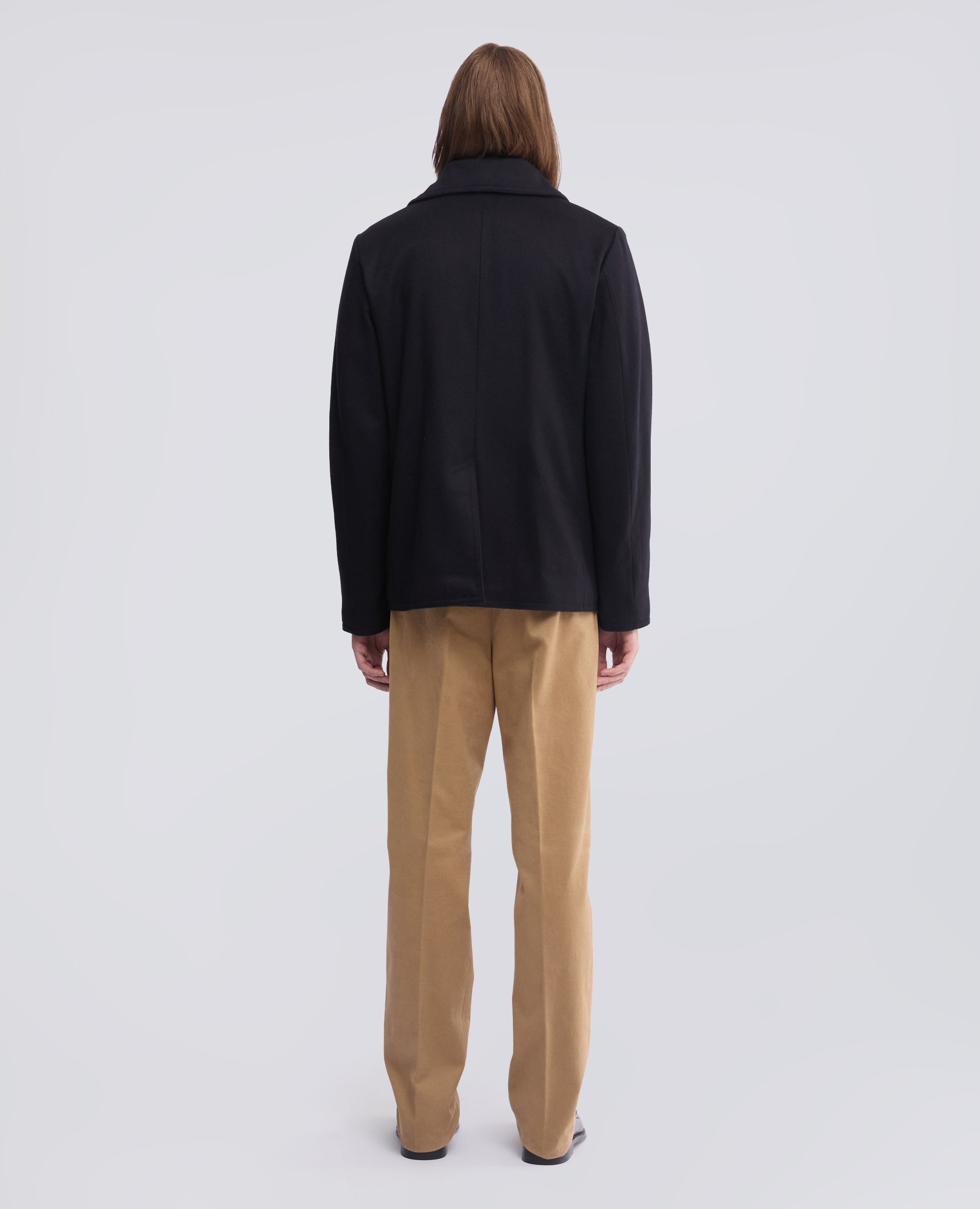 CABAN EN LODEN DE LAINE ET ALPAGA MATELASSE AVEC THERMORE - BLEU - ASPESI