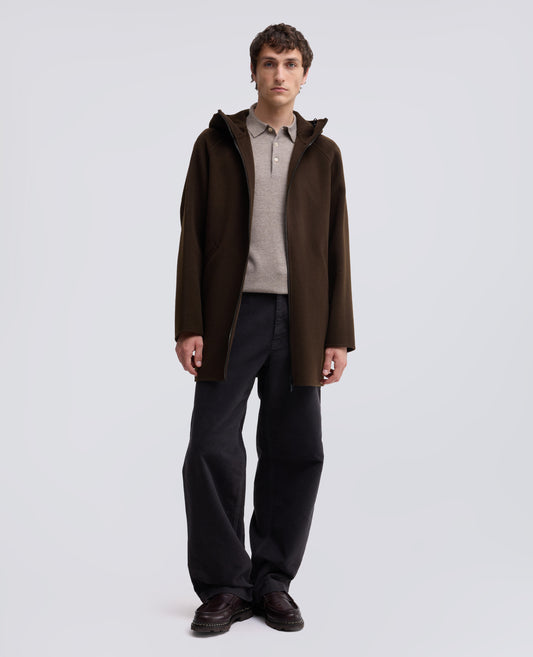 BLOUSON EN DOUBLE LAINE - MARRONE - ASPESI