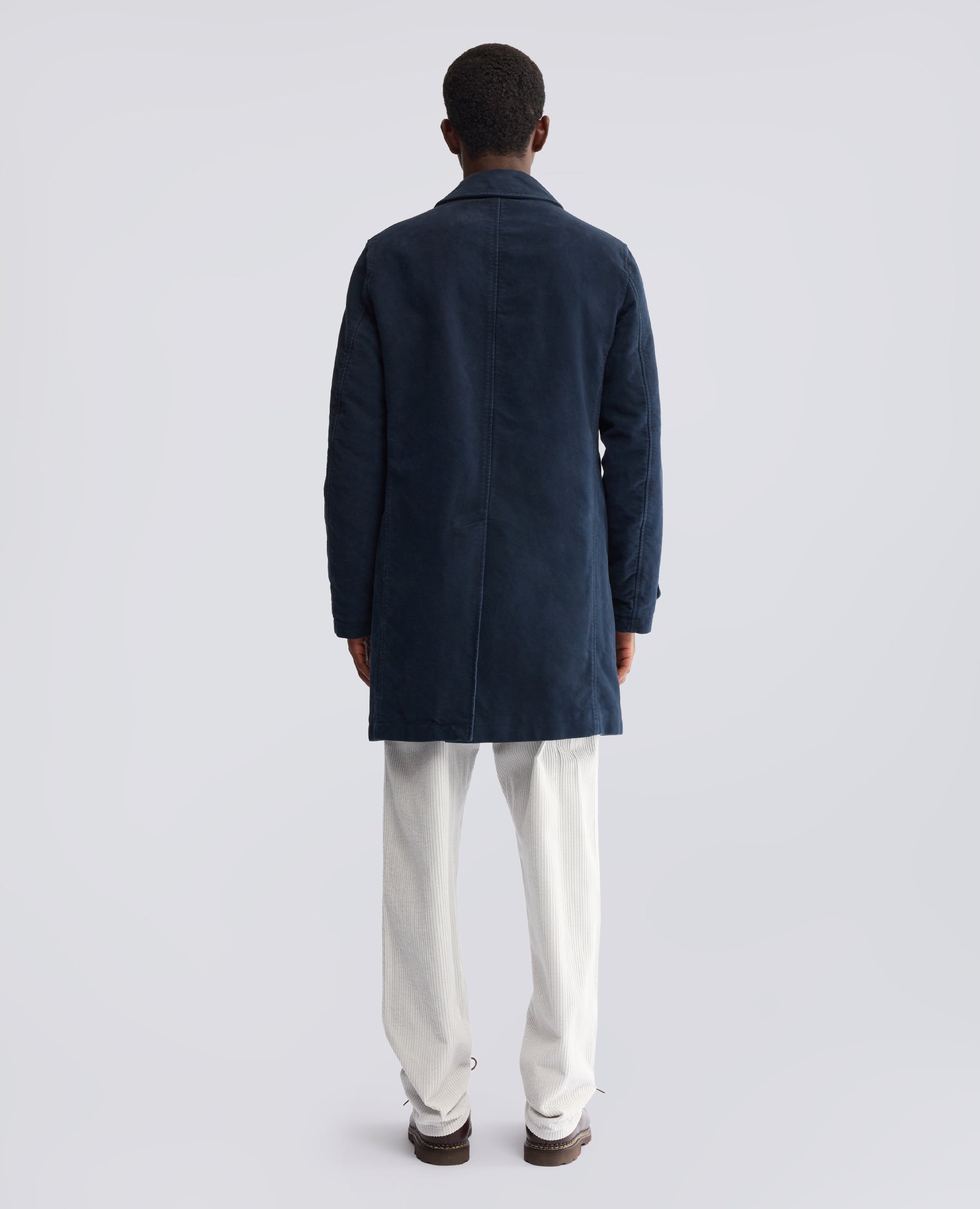 MANTEAU PERFETTO EN FLANELLE DE COTON - BLEU - ASPESI
