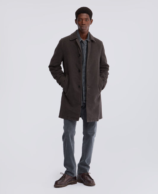 MANTEAU PERFETTO EN FLANELLE DE COTON - MARRON - ASPESI