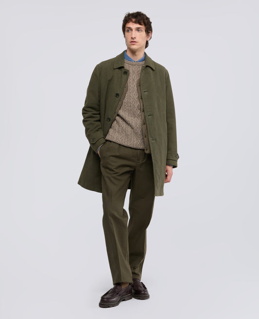 CAPPOTTO PERFETTO IN FUSTAGNO DI COTONE TINTO CAPO - VERDE - ASPESI
