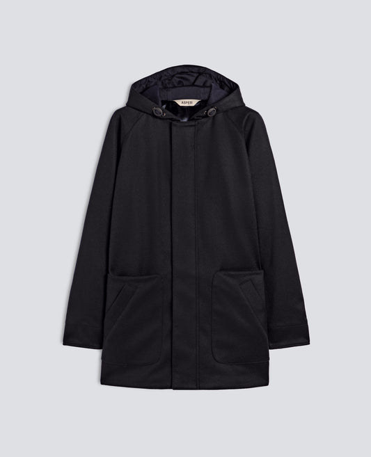 PARKA IN LODEN DI LANA E ALPACA CON OVATTA THERMORE® - BLU - ASPESI