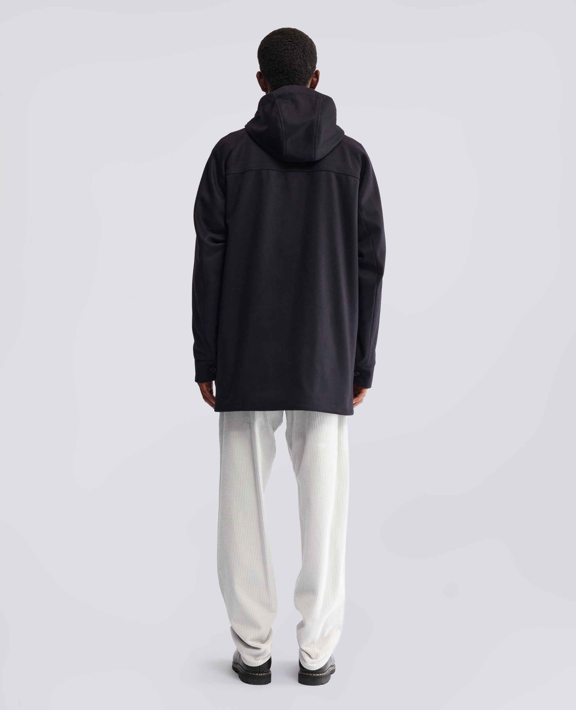 WOOL AND ALPACA LODEN PARKA WITH THERMORE® WADDING - BLUE - ASPESI