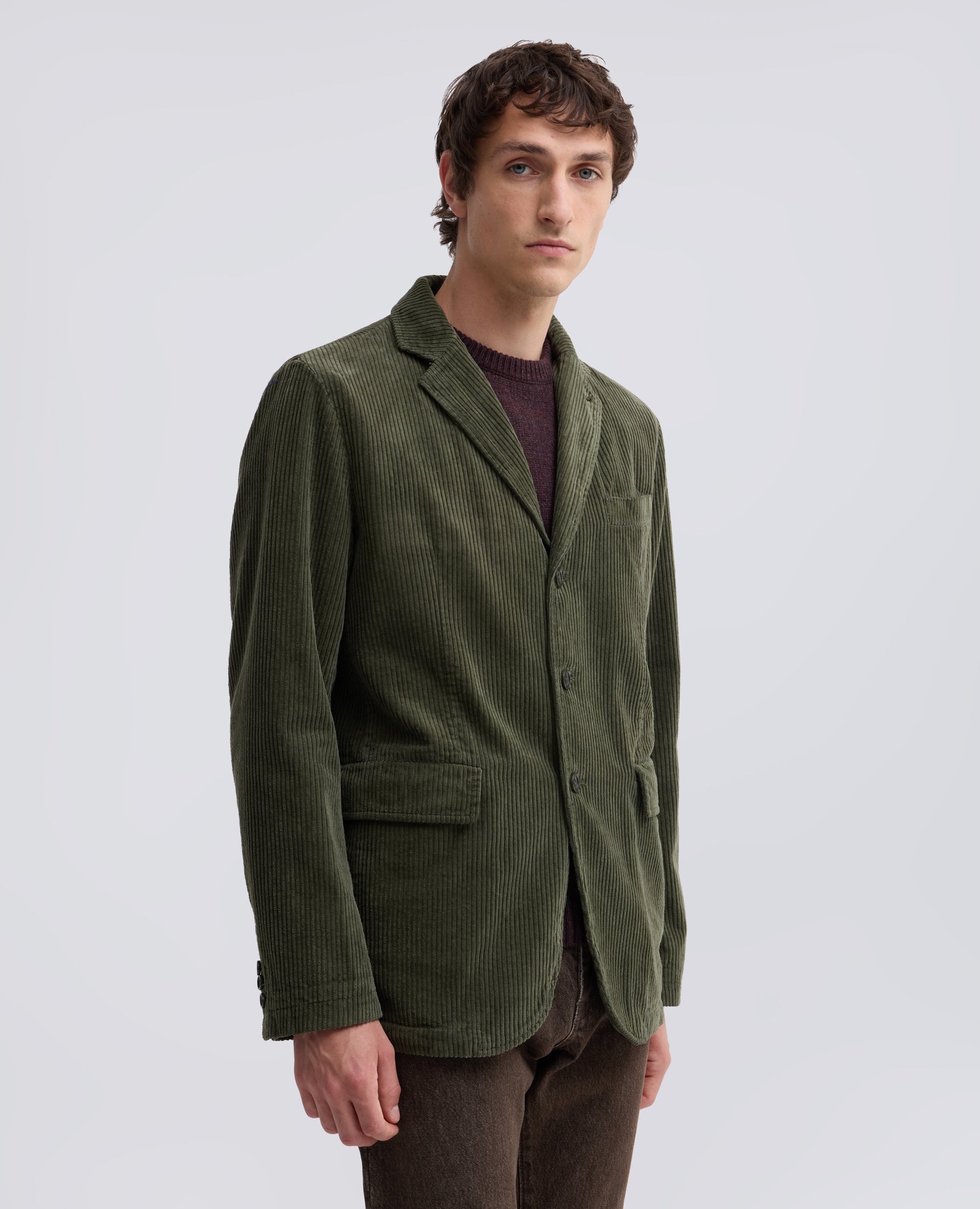 JACKE AUS CORDSAMT - VERDE - ASPESI