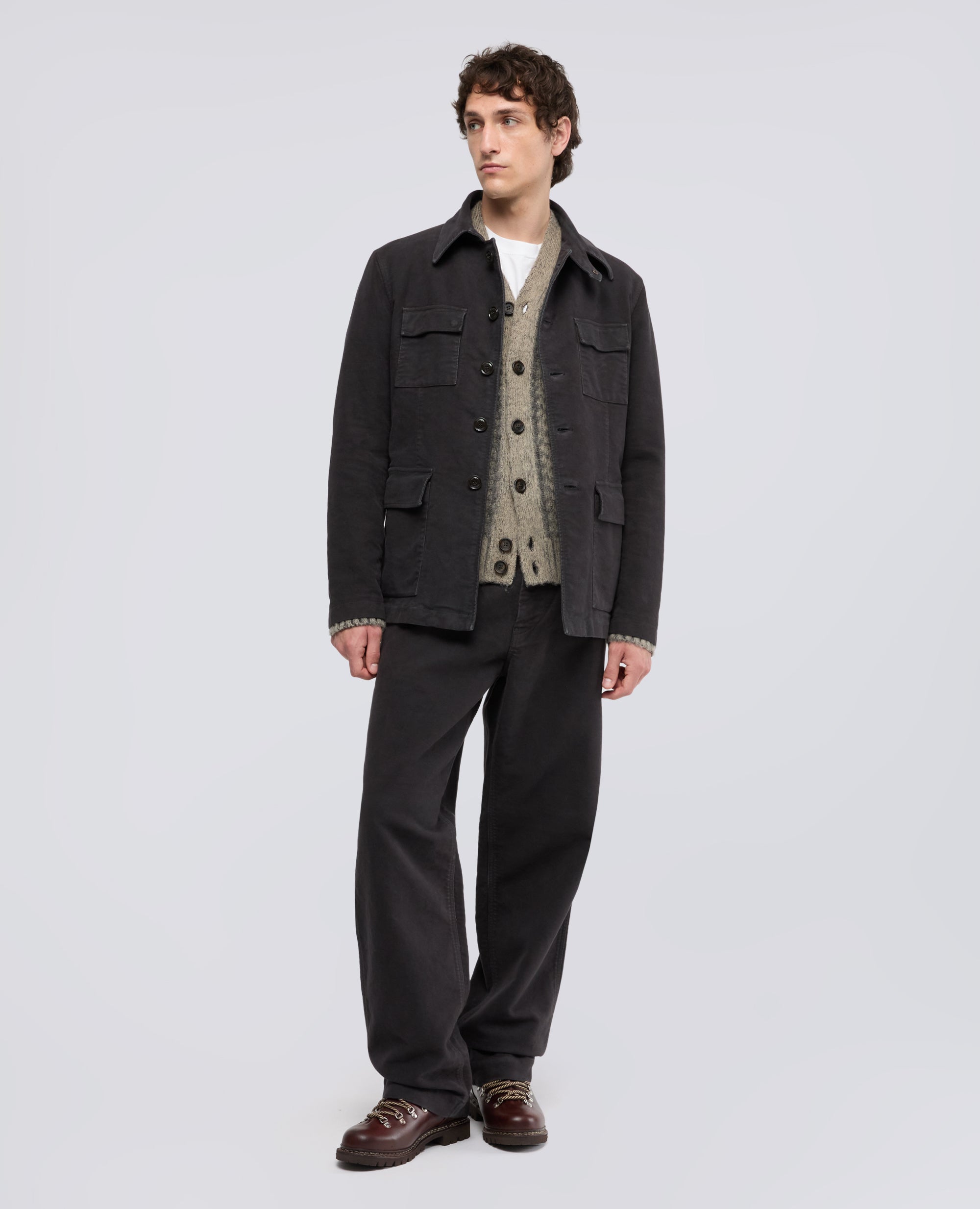GIACCA WORKWEAR IN FUSTAGNO DI COTONE - MARRONE - ASPESI