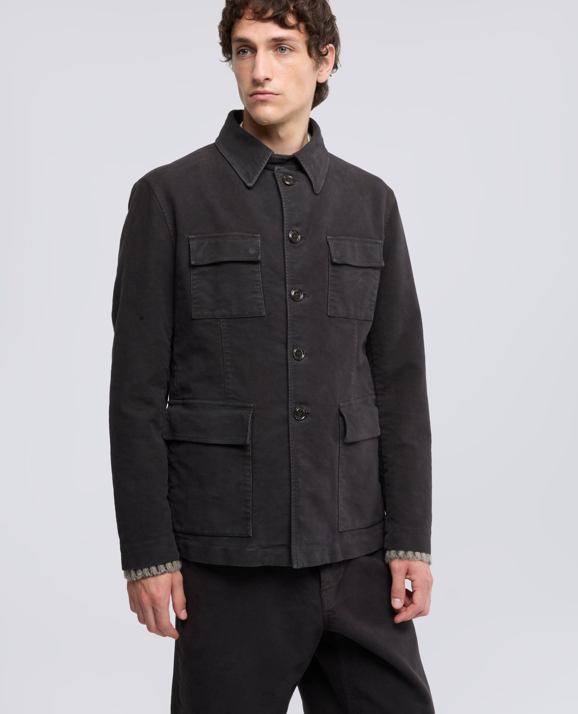 GIACCA WORKWEAR IN FUSTAGNO DI COTONE - MARRONE - ASPESI