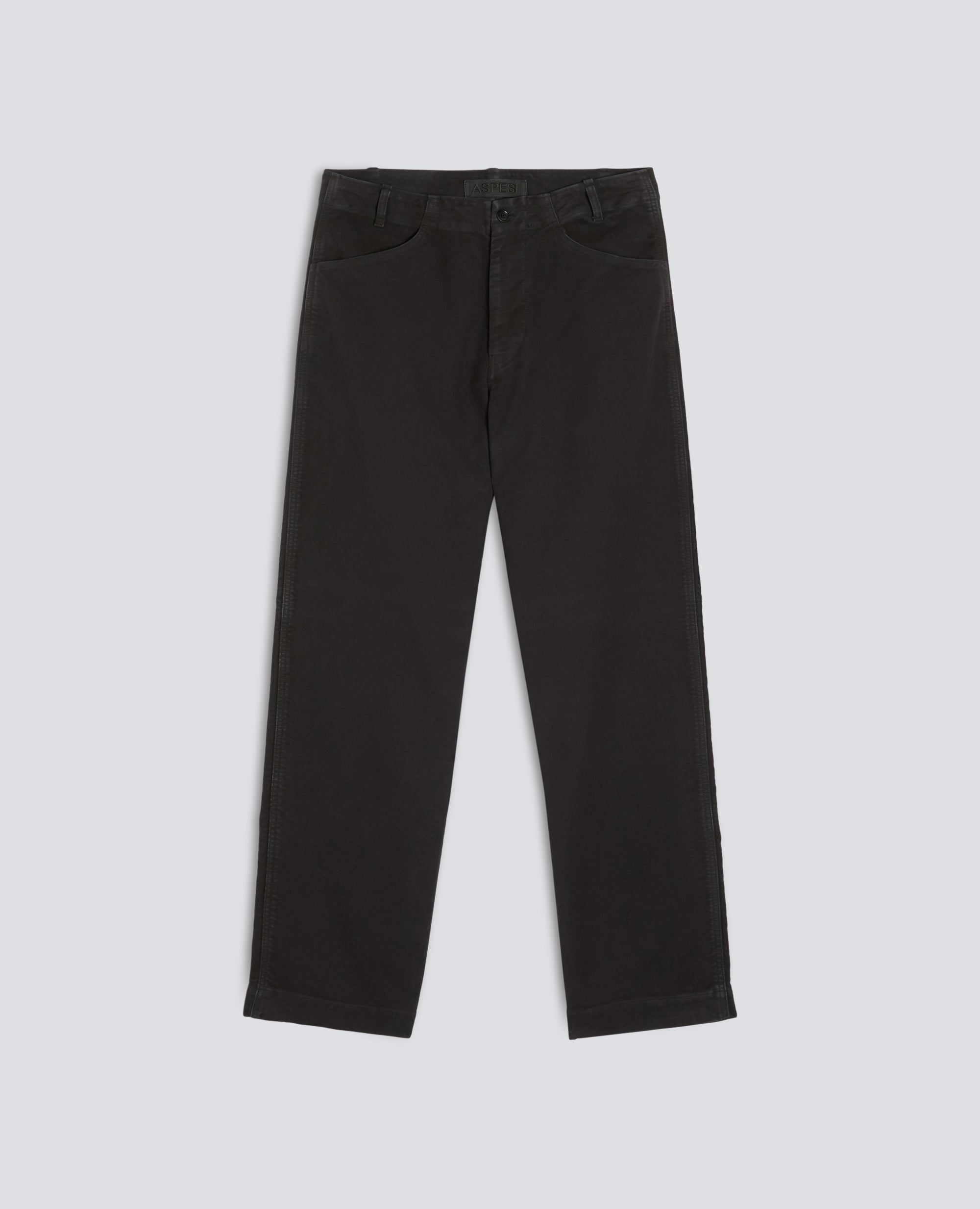 PANTALON EN FUSTAN DE ALGODON TENIDO EN PRENDA - MARRONE - ASPESI