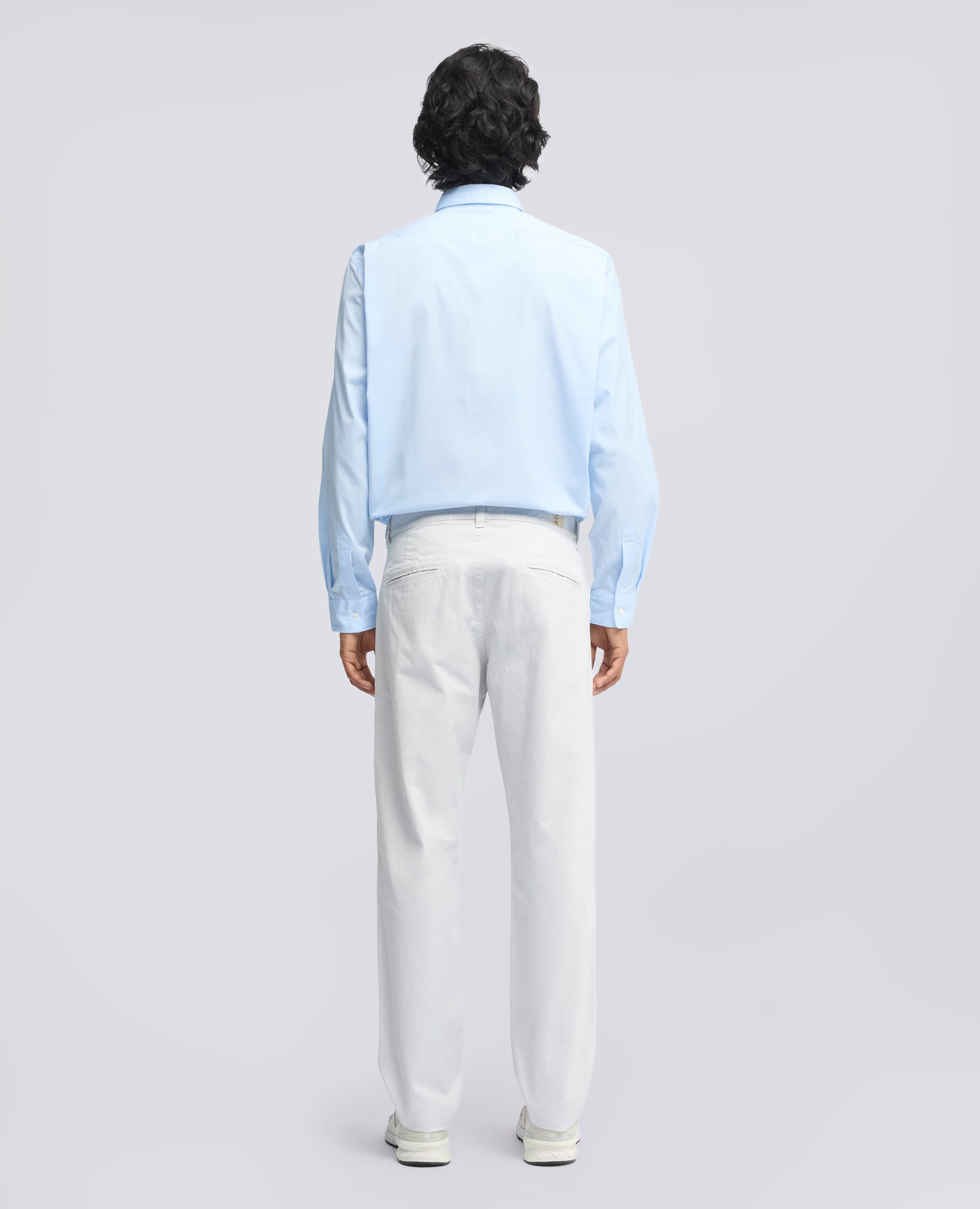 PANTALONE CHINO IN GABARDINA DI COTONE TINTO CAPO - PERLA - ASPESI