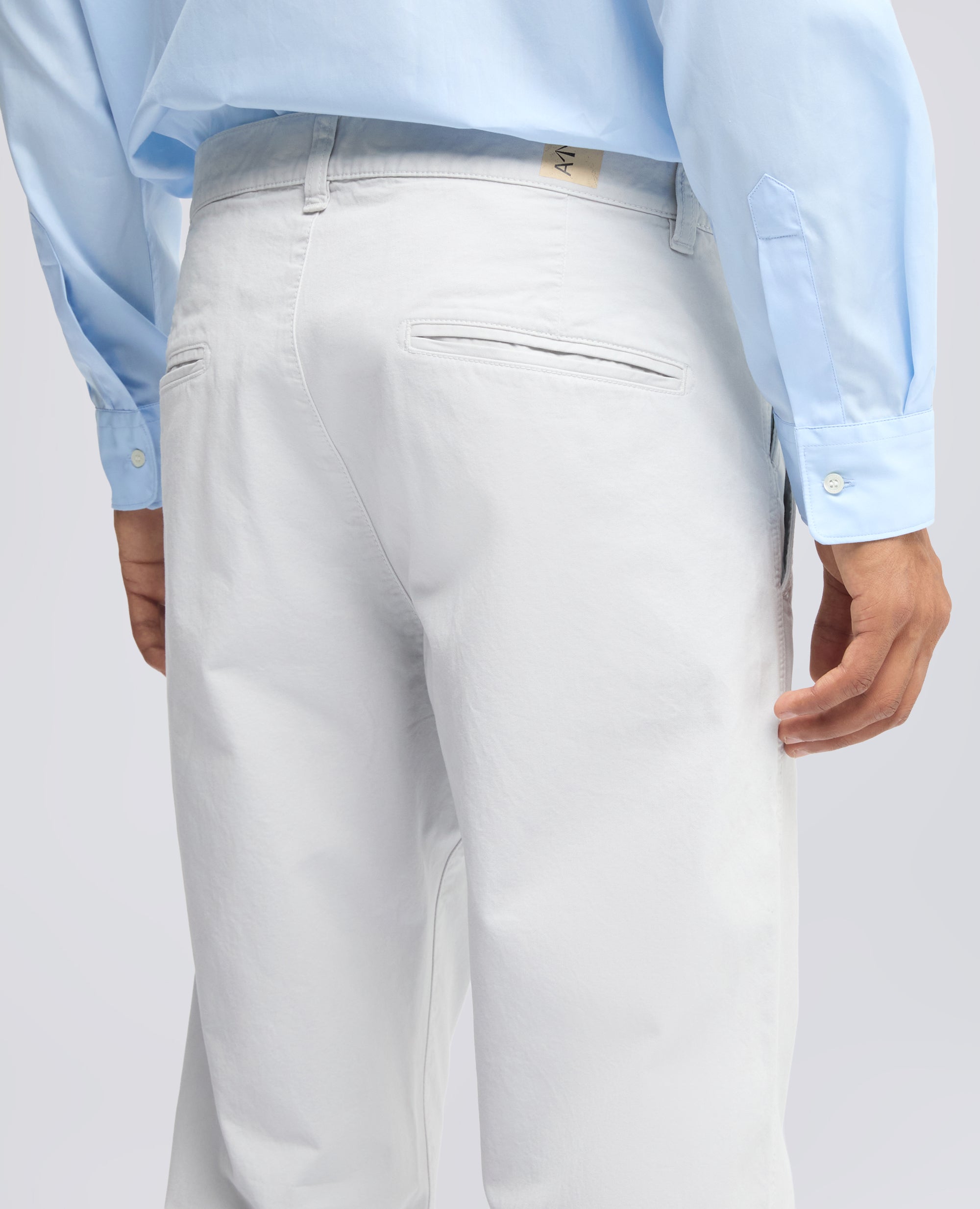 PANTALONE CHINO IN GABARDINA DI COTONE TINTO CAPO - PERLA - ASPESI