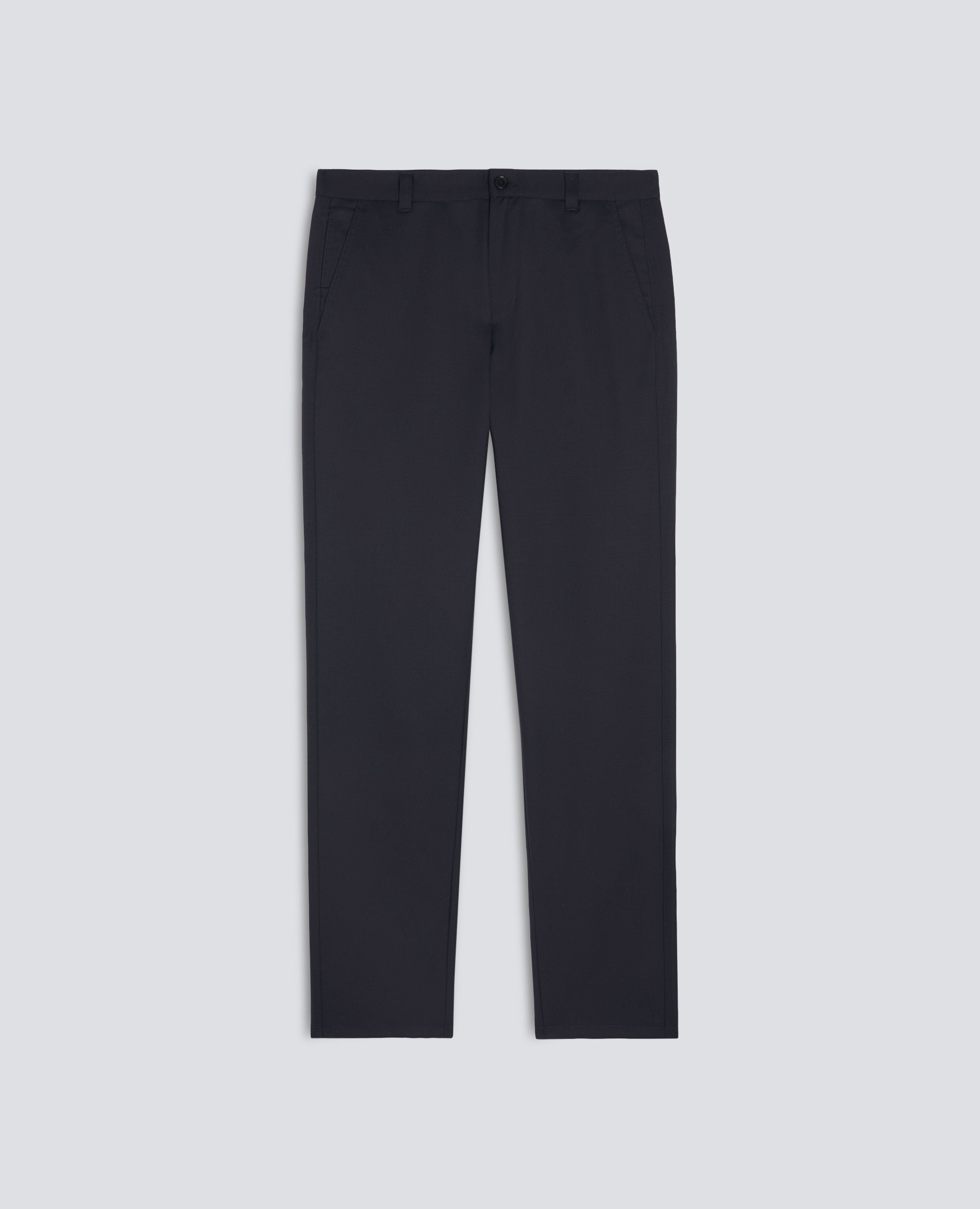 PANTALON CHINO EN GABARDINA DE LANA VIRGEN - AZUL - ASPESI