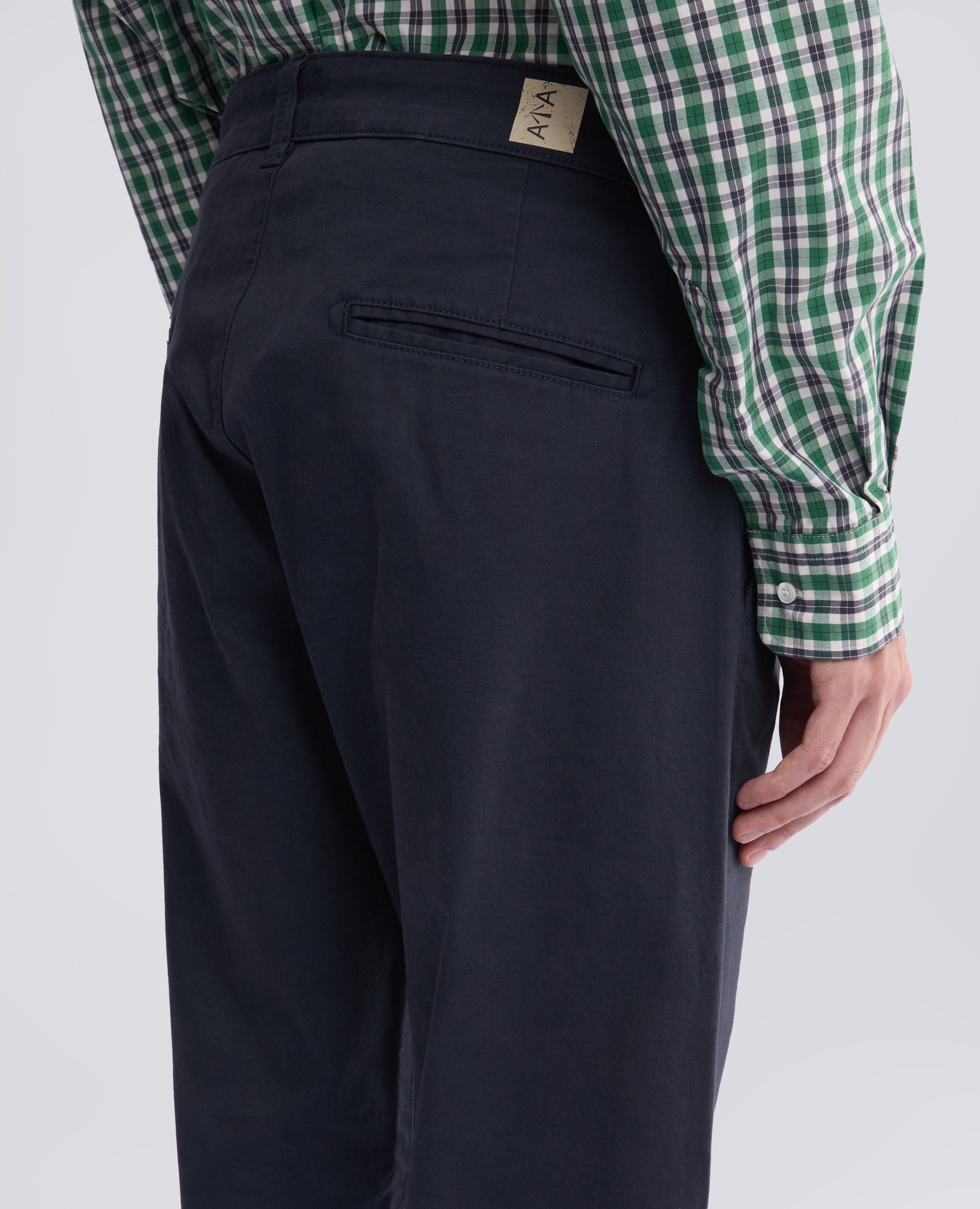 PANTALONE CHINO IN GABARDINA DI COTONE - BLU - ASPESI