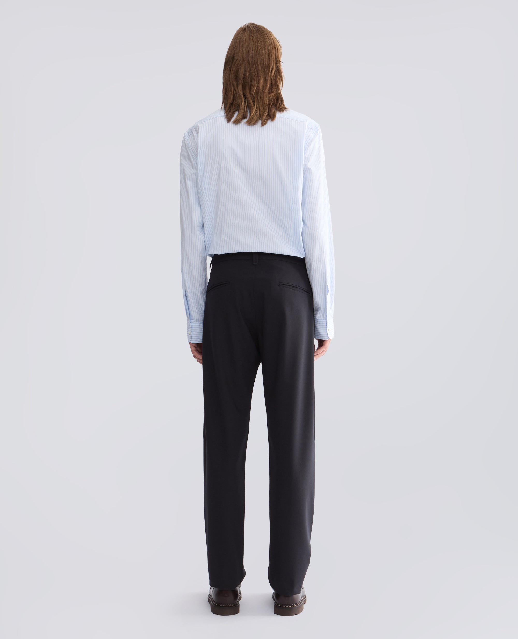 PANTALON CHINO EN FLANELLE TECNOLANA COMFORT - BLEU - ASPESI