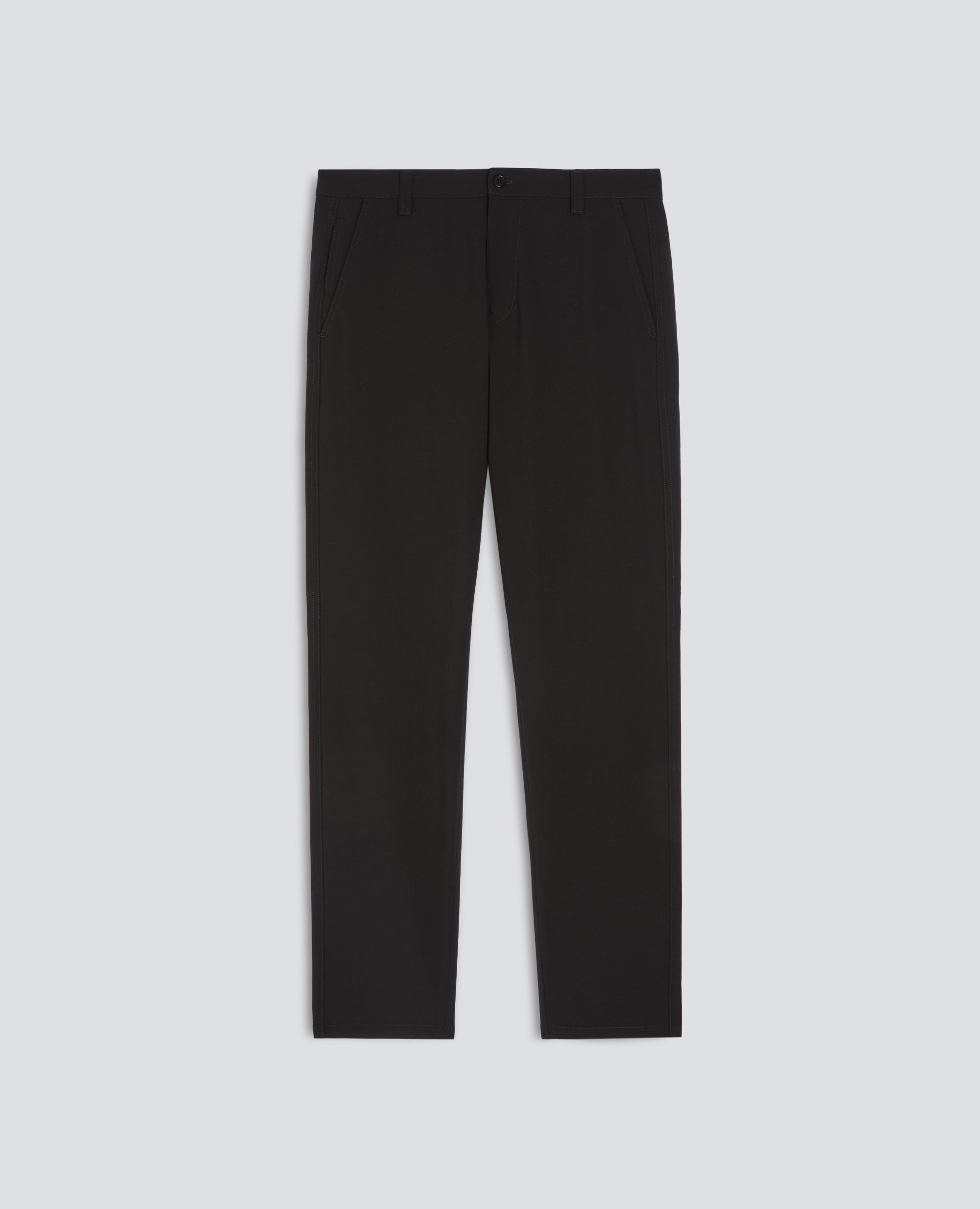PANTALON CHINO EN FLANELLE TECNOLANA COMFORT - NOIR - ASPESI