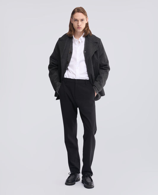 PANTALONE CHINO IN FLANELLA TECNOLANA COMFORT - NERO - ASPESI