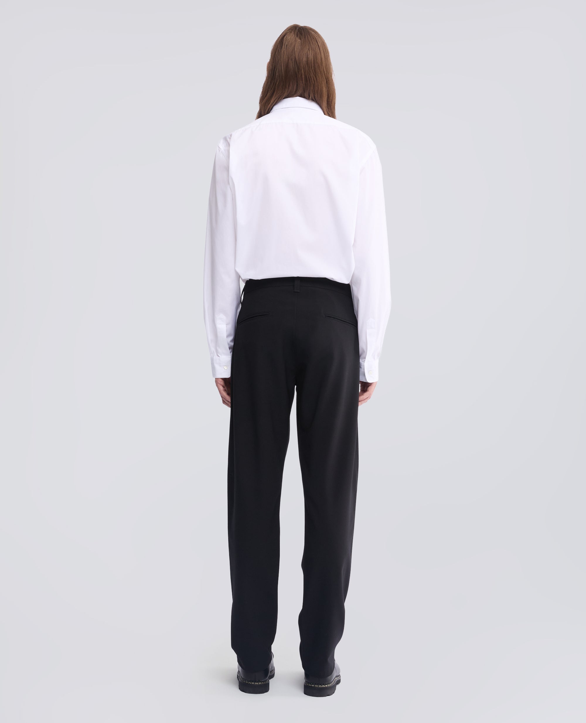 PANTALON CHINO EN FLANELLE TECNOLANA COMFORT - NOIR - ASPESI