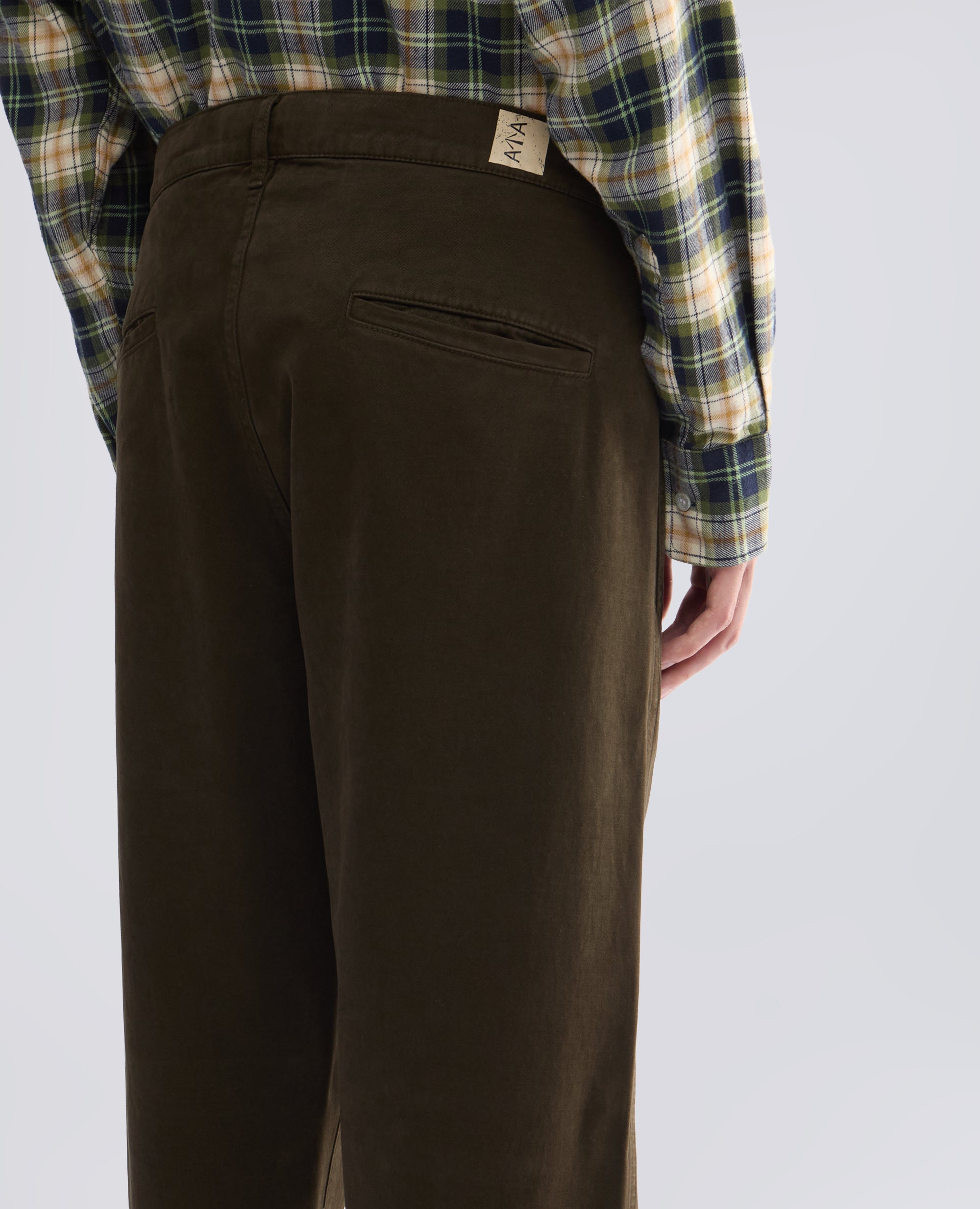 PANTALONE CHINO IN GABARDINA DI COTONE - VERDE - ASPESI